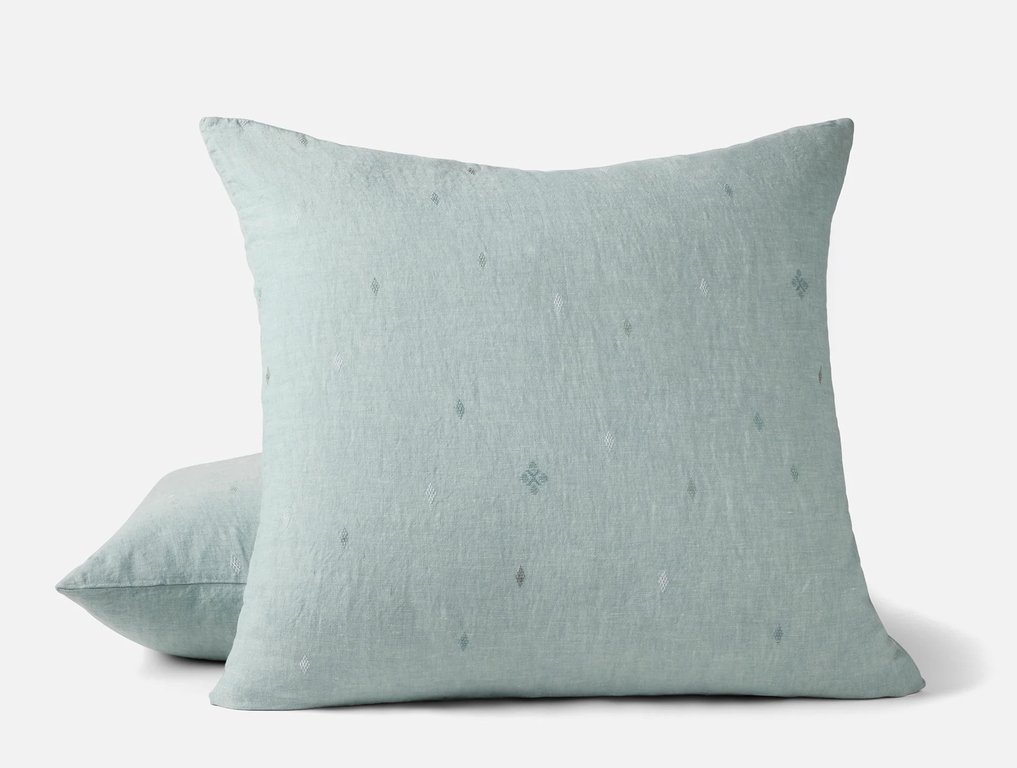 Cambria Embroidered Organic Linen Sham - Image 3