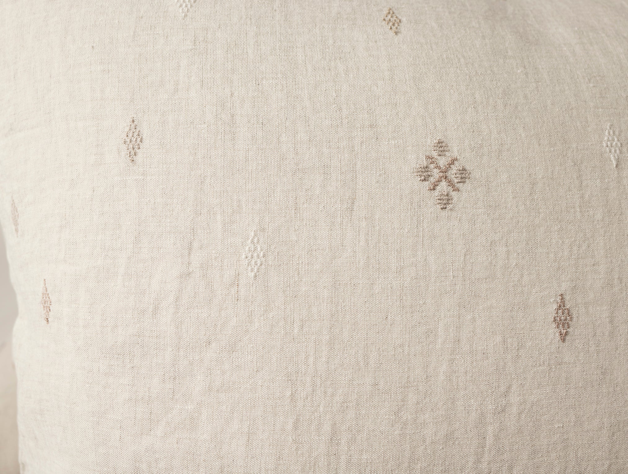 Cambria Embroidered Organic Linen Swatch - Image 2
