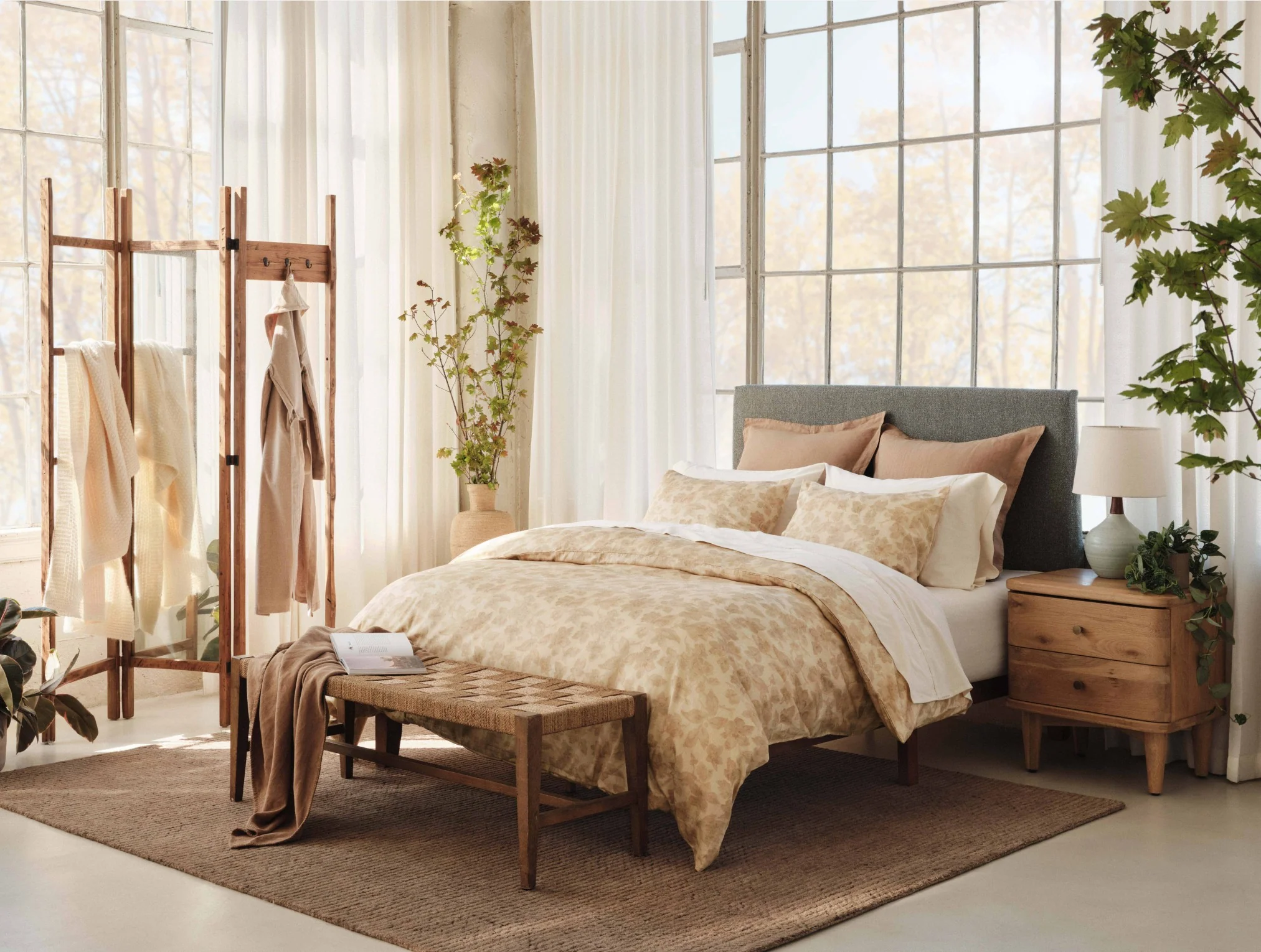 Camellia Organic Print Duvet Cover - Image 2