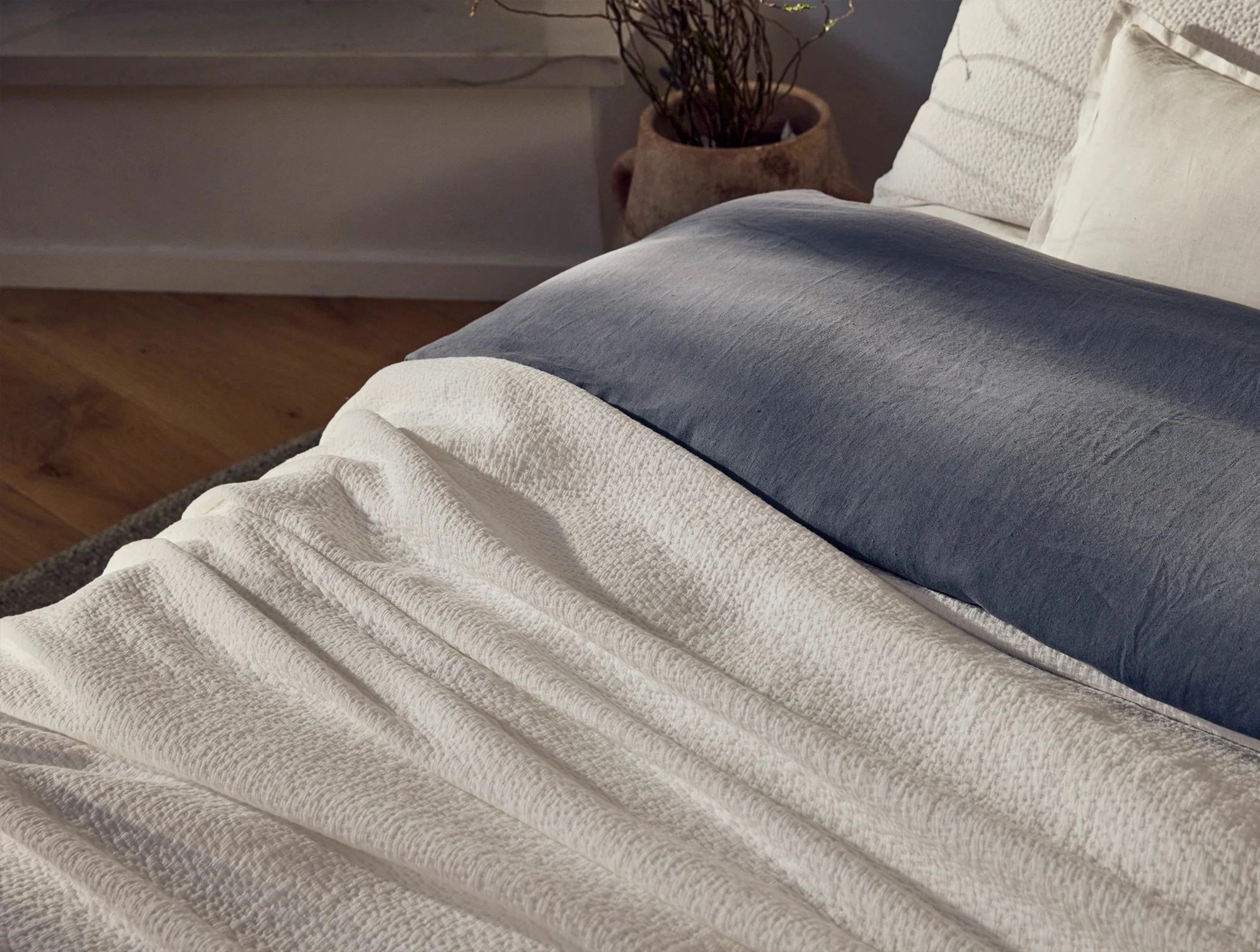 Cascade Organic Matelasse Coverlet - Image 3