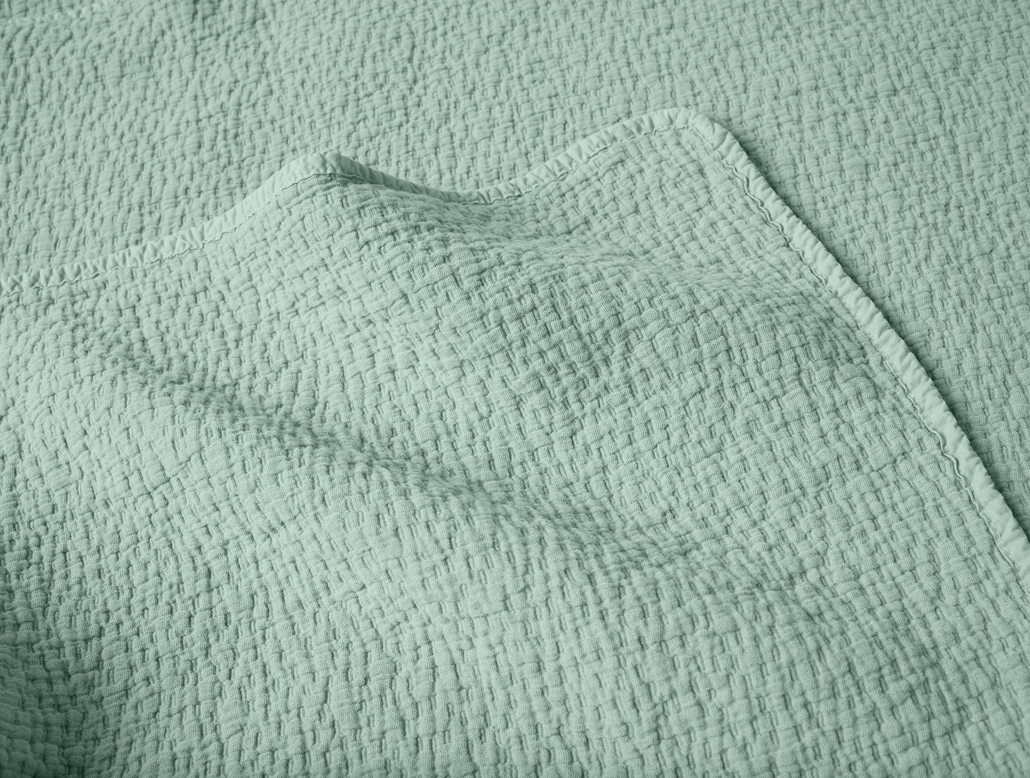 Cascade Organic Matelasse Coverlet - Image 3
