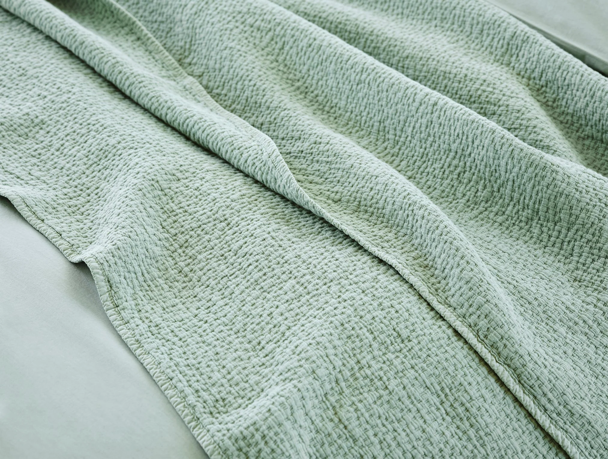 Cascade Organic Matelasse Coverlet - Image 4