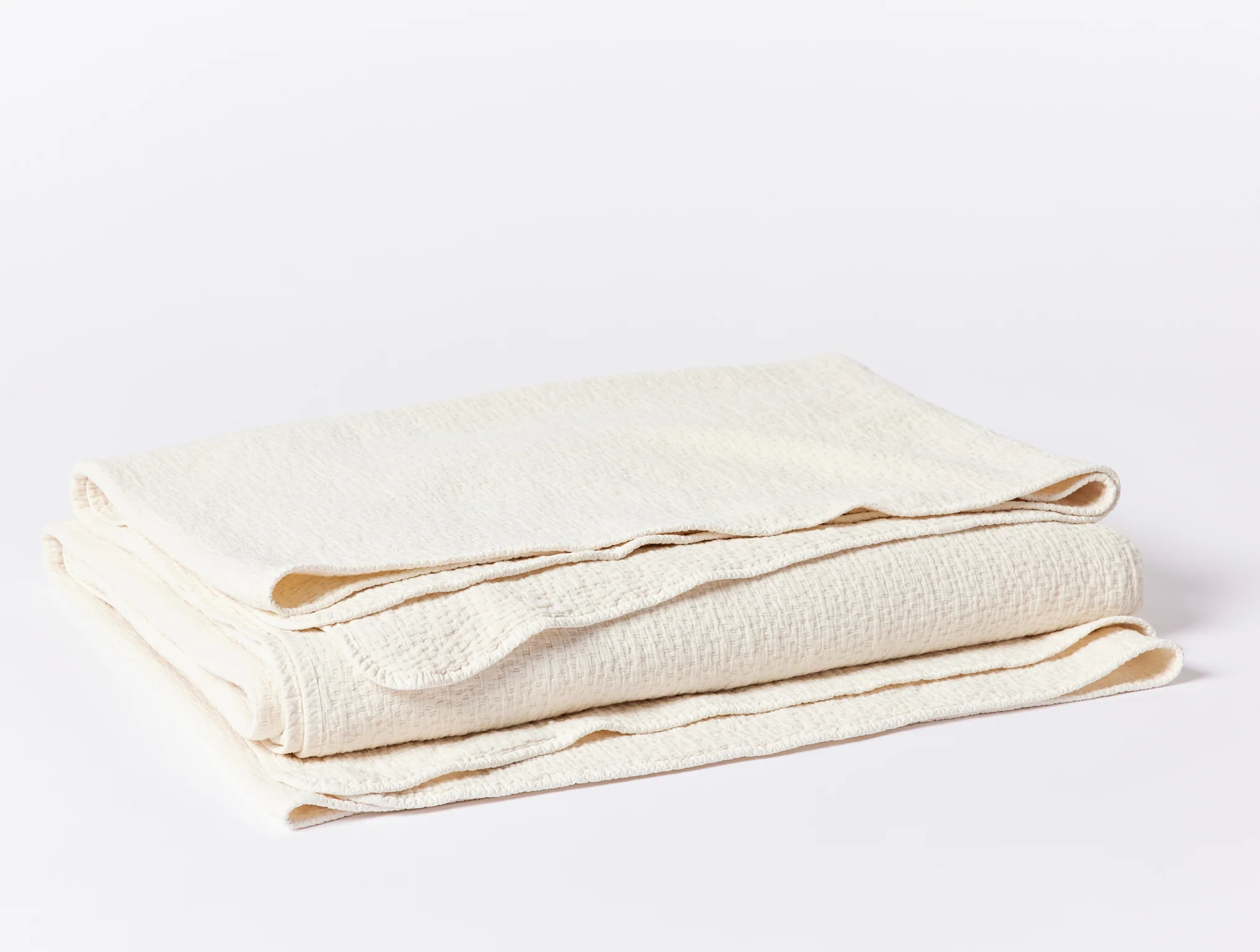 Cascade Organic Matelasse Coverlet