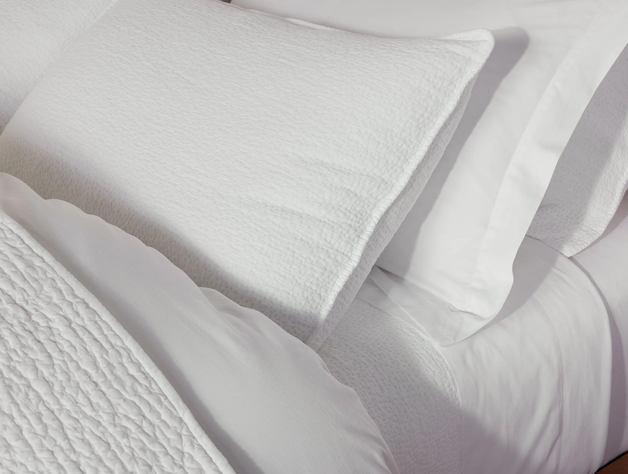 Cascade Organic Matelasse Coverlet - Renewed - Image 3