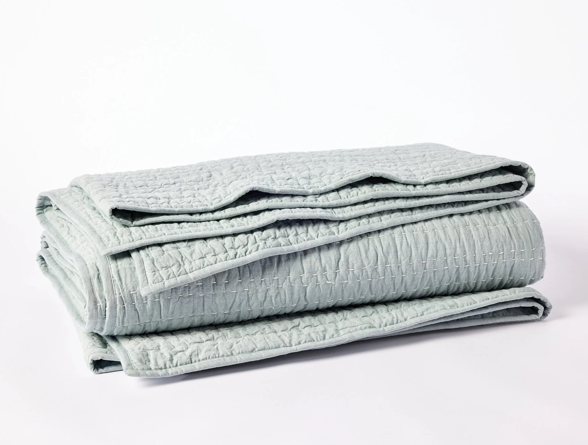 Channel Handstitched Organic Quilt - Renewed