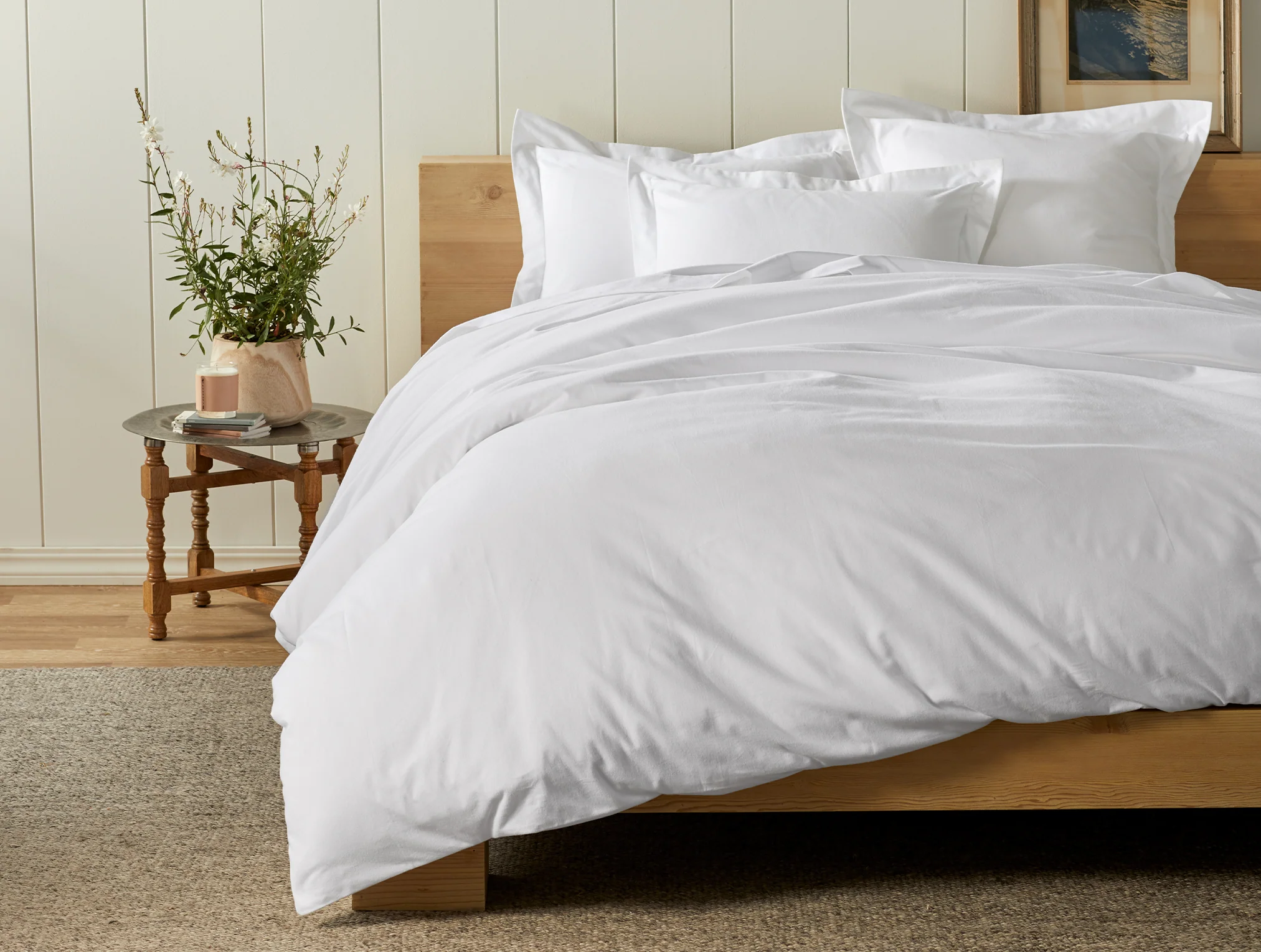 Cloud Brushed Organic Flannel Duvet Set - Image 2