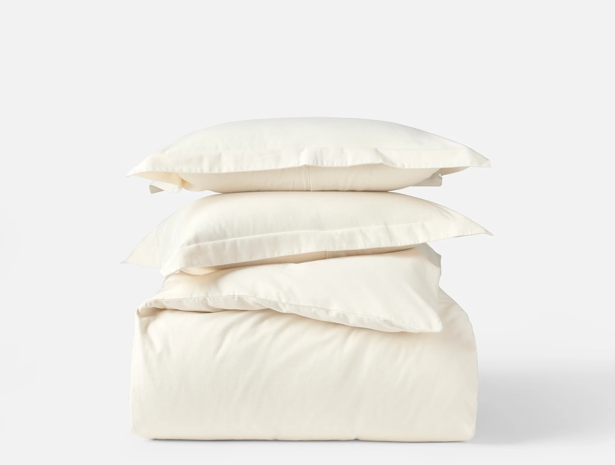 Cloud Brushed Organic Flannel Duvet Set - Image 5