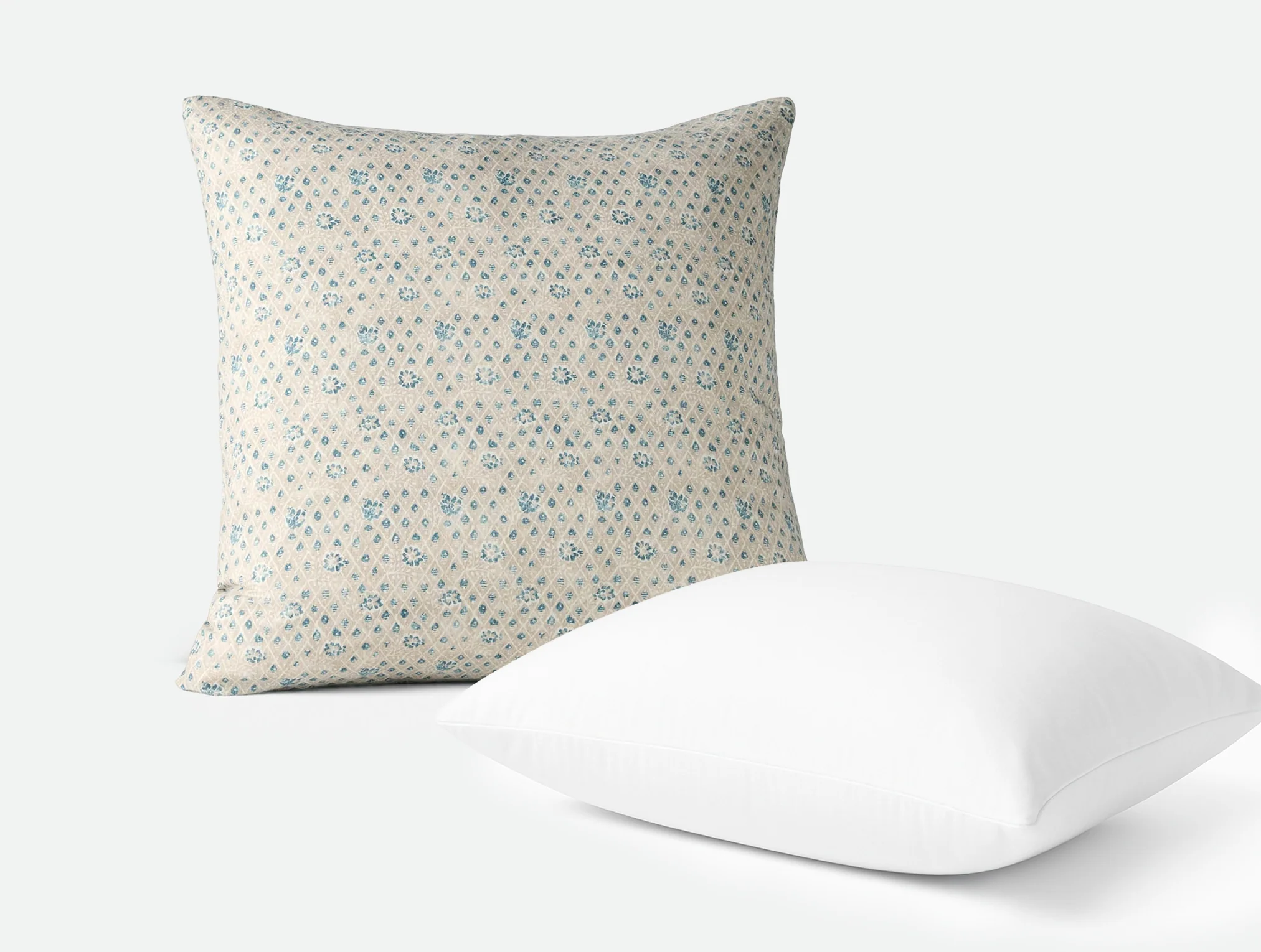 Coral Bell Print Decorative Pillow Cover + Pillow Insert Set