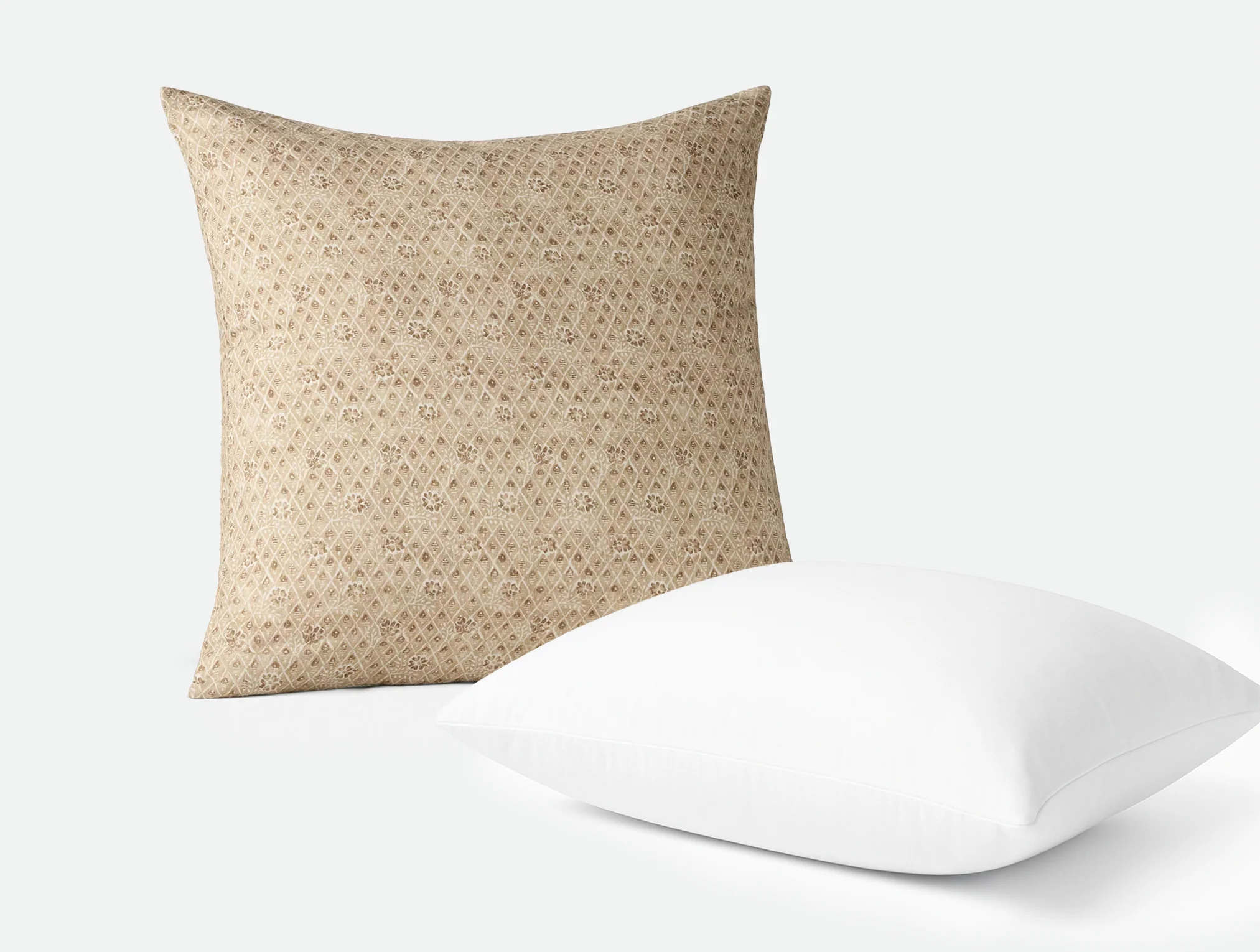 Coral Bell Print Decorative Pillow Cover + Pillow Insert Set - Image 3