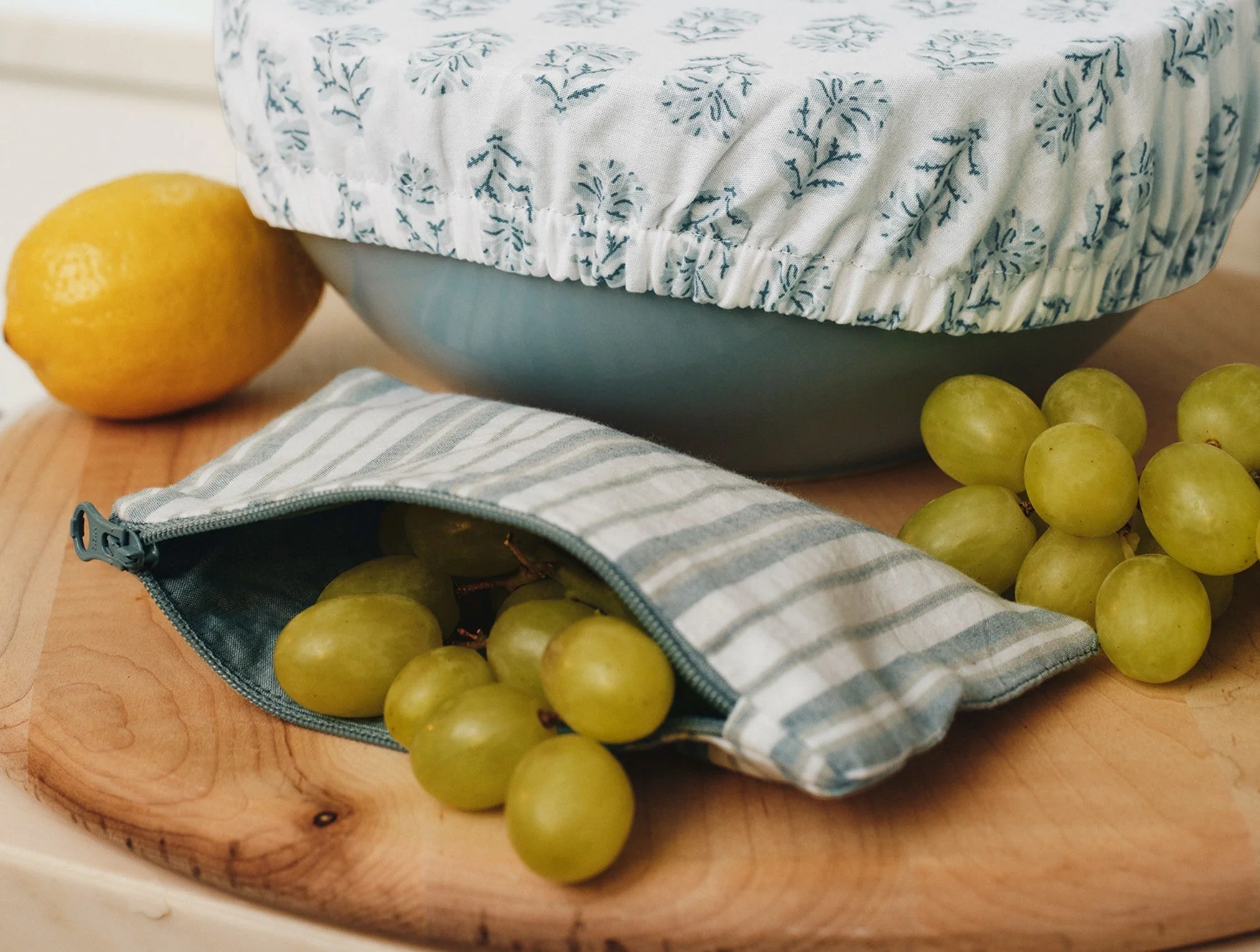 Coyuchi Conserve Organic Bowl Covers + Snack Bag Set - Image 2