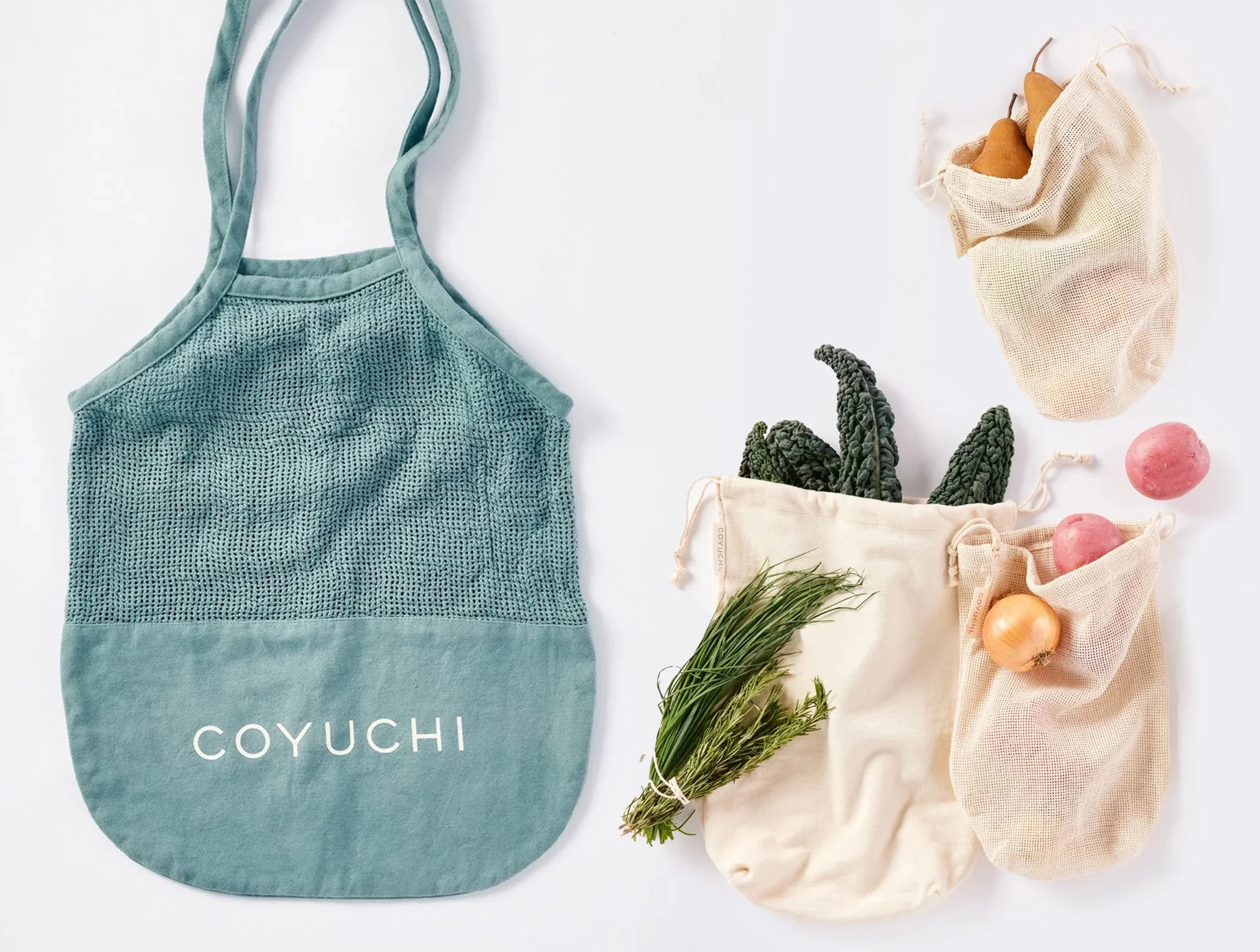Coyuchi Conserve Organic Product Bags + Tote Set - Image 4