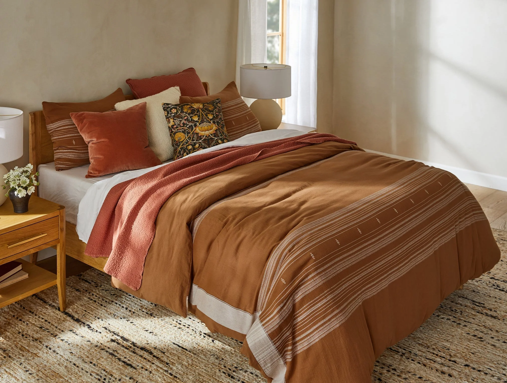 Coyuchi + Rejuvenation Inyo Organic Dobby Duvet Cover - Renewed - Image 2