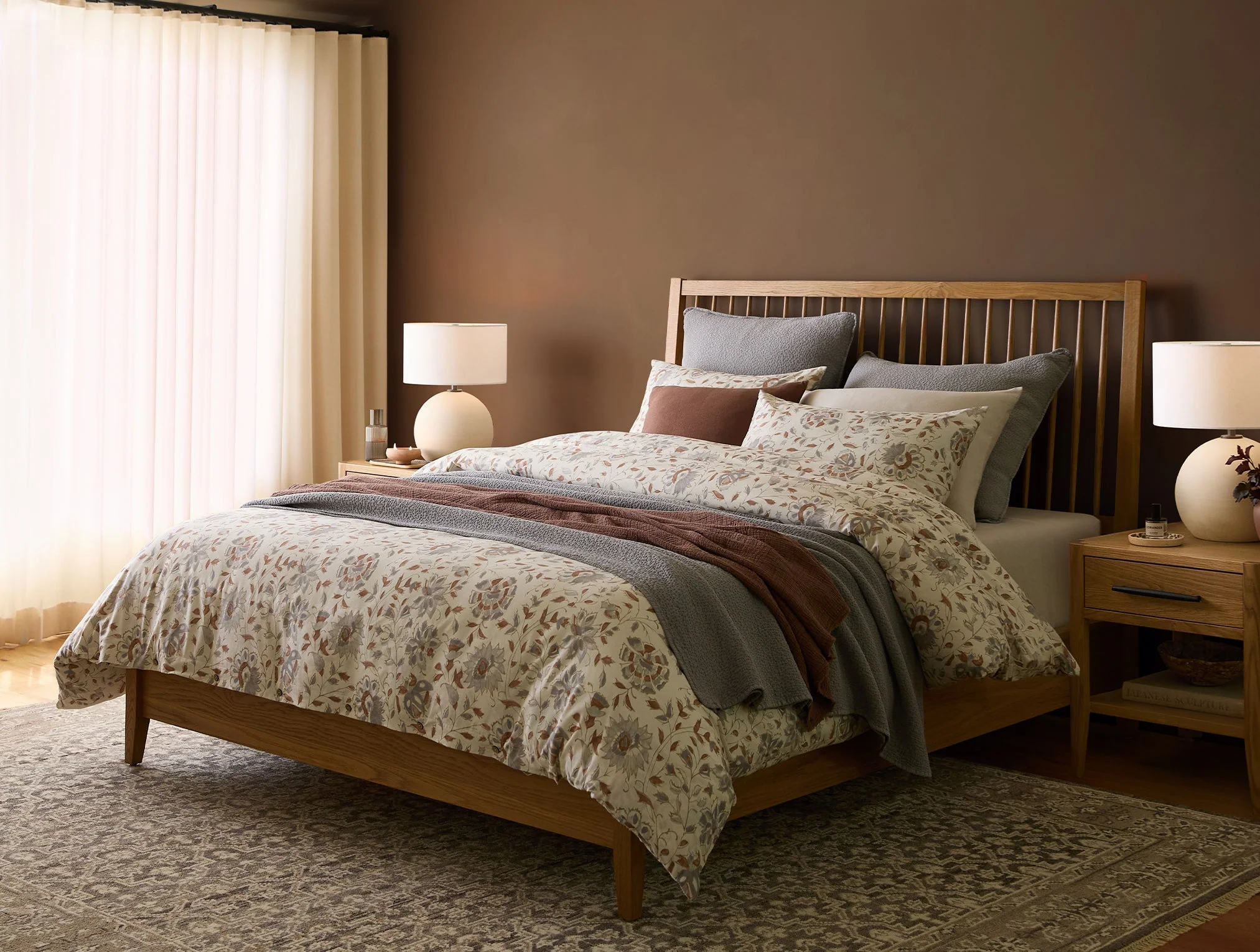 Coyuchi + Rejuvenation Flora Organic Print Duvet Cover - Image 2