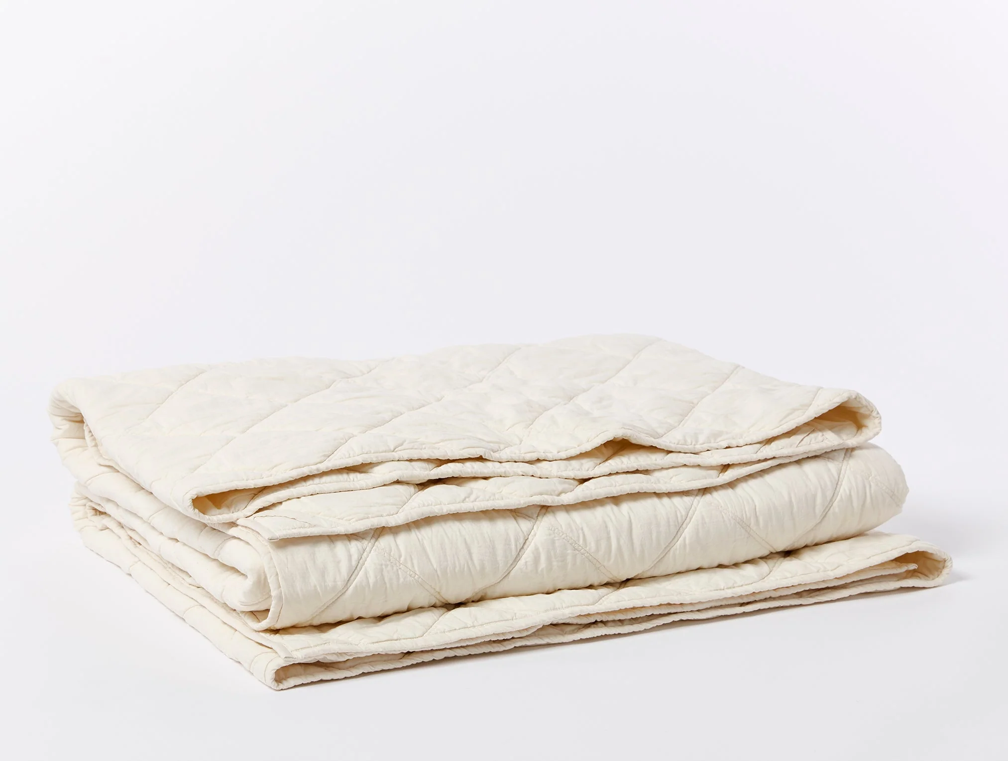 Diamond-Stitched Organic Cotton Comforter - Renewed - Image 6