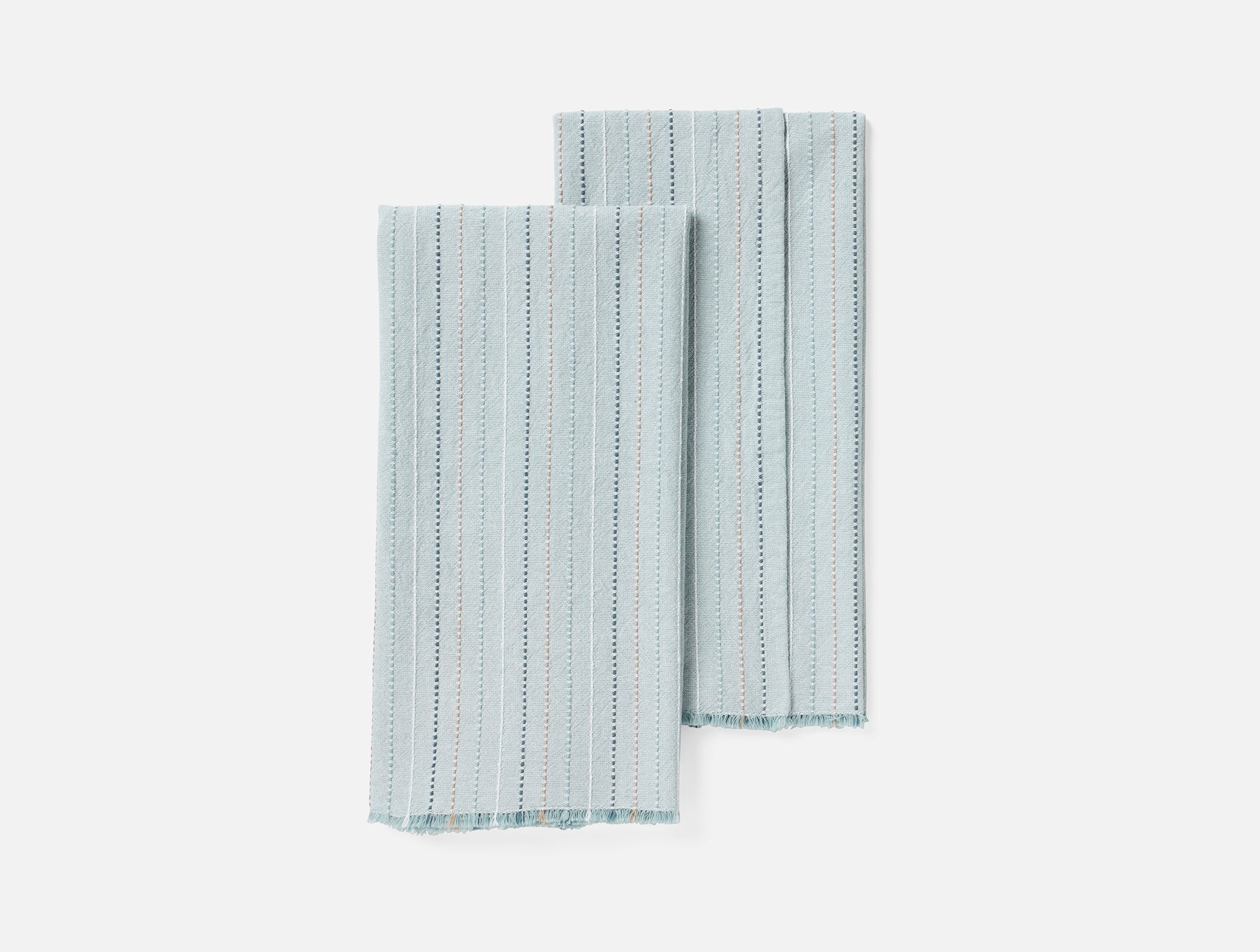 Fringe Stripe Organic Hand Towel, Set Of 2