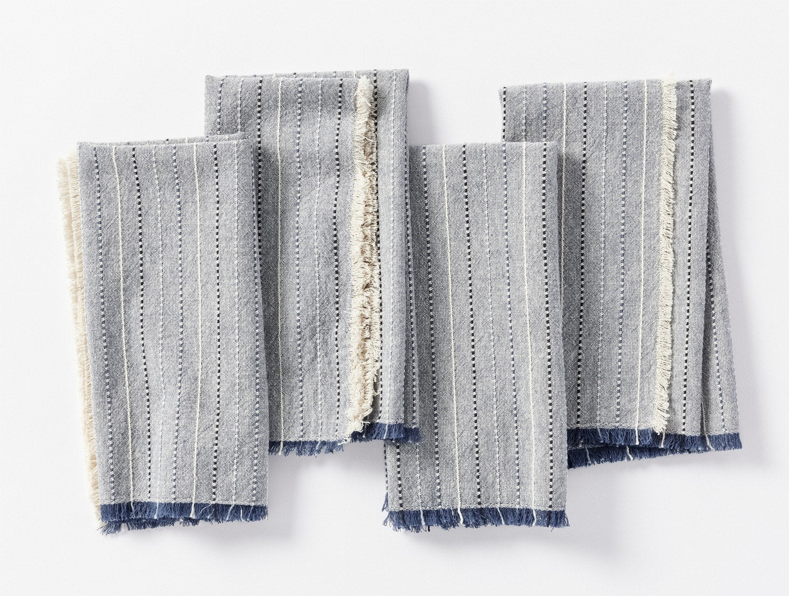 Fringe Stripe Organic Napkins, Set of 4