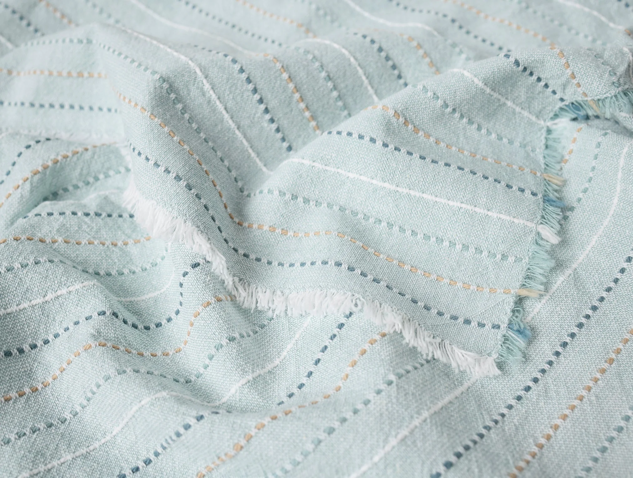 Fringe Stripe Organic Napkins, Set of 4 - Image 2