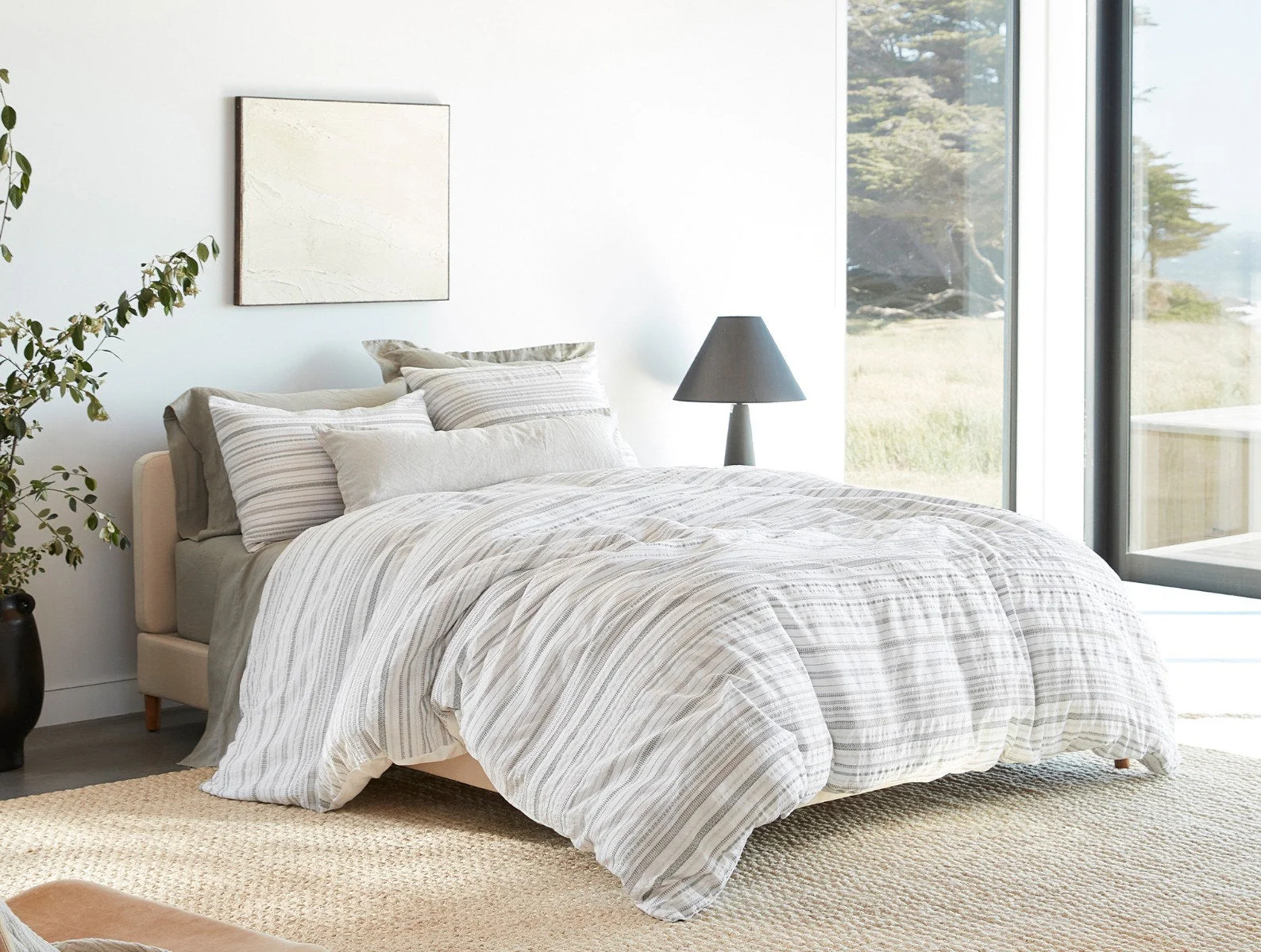 Geo Cove Organic Duvet Cover - Renewed - Image 4