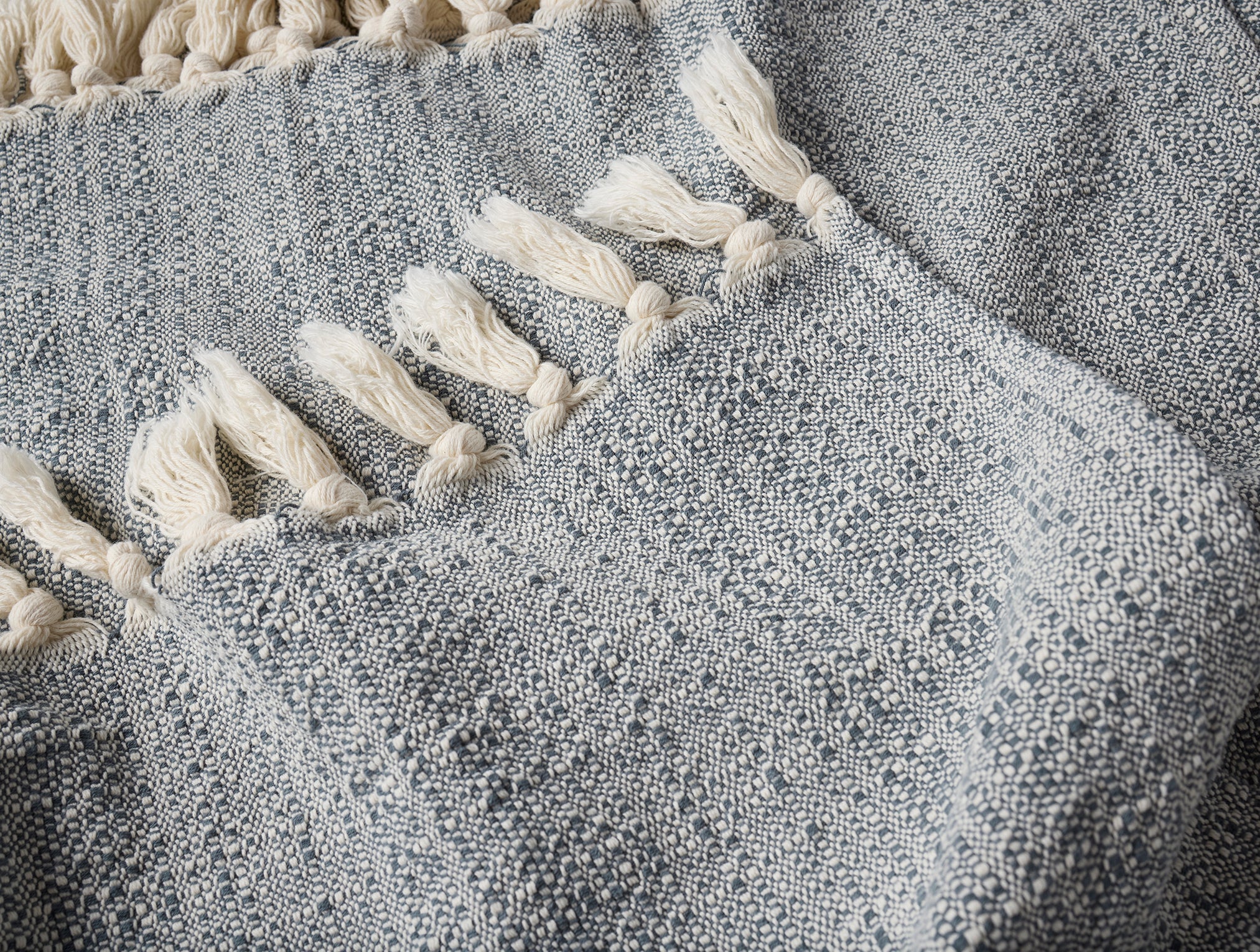 Lido Organic Throw + Decorative Pillow Cover Set - Image 2