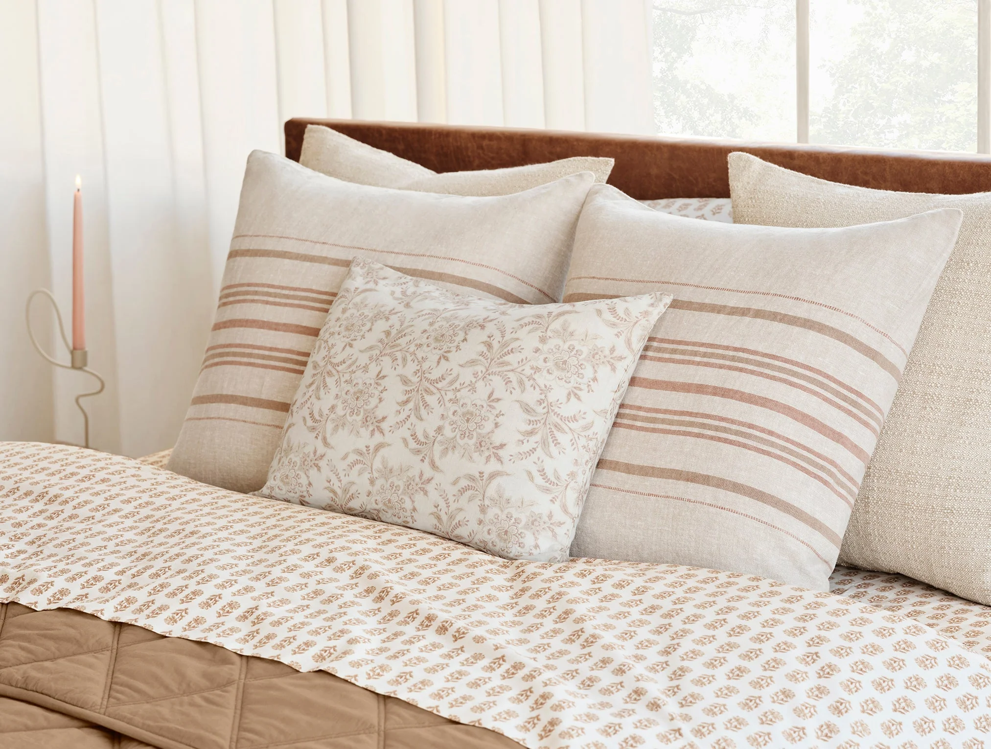 Marguerite Organic Print Decorative Pillow Cover + Pillow Insert Set - Image 2