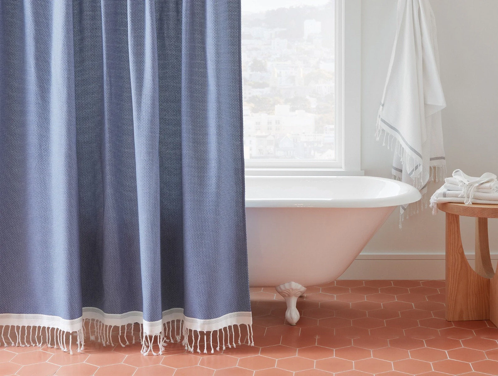 Mediterranean Organic Shower Curtain