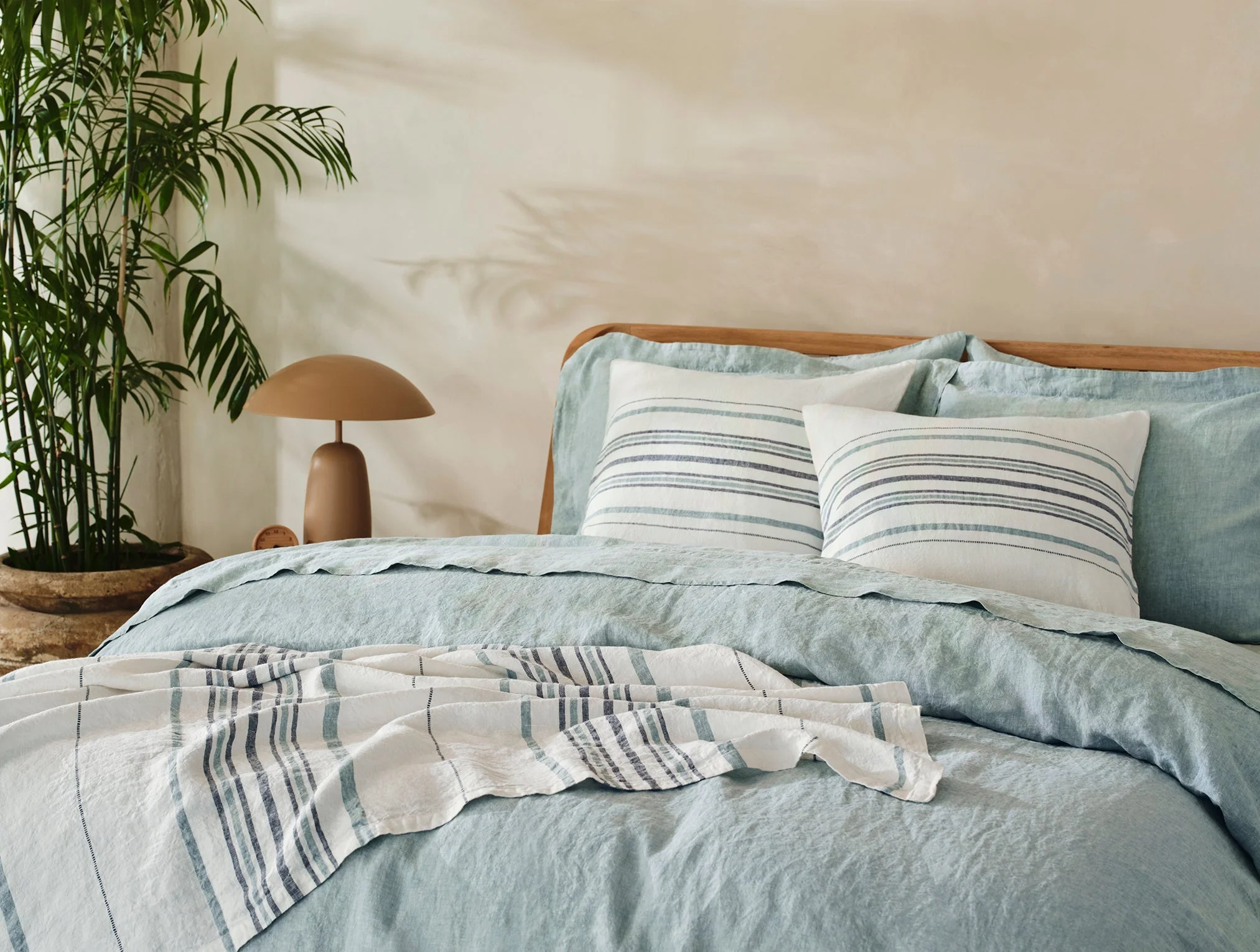 Mojave Organic Linen Decorative Pillow Cover + Pillow Insert Set - Image 3