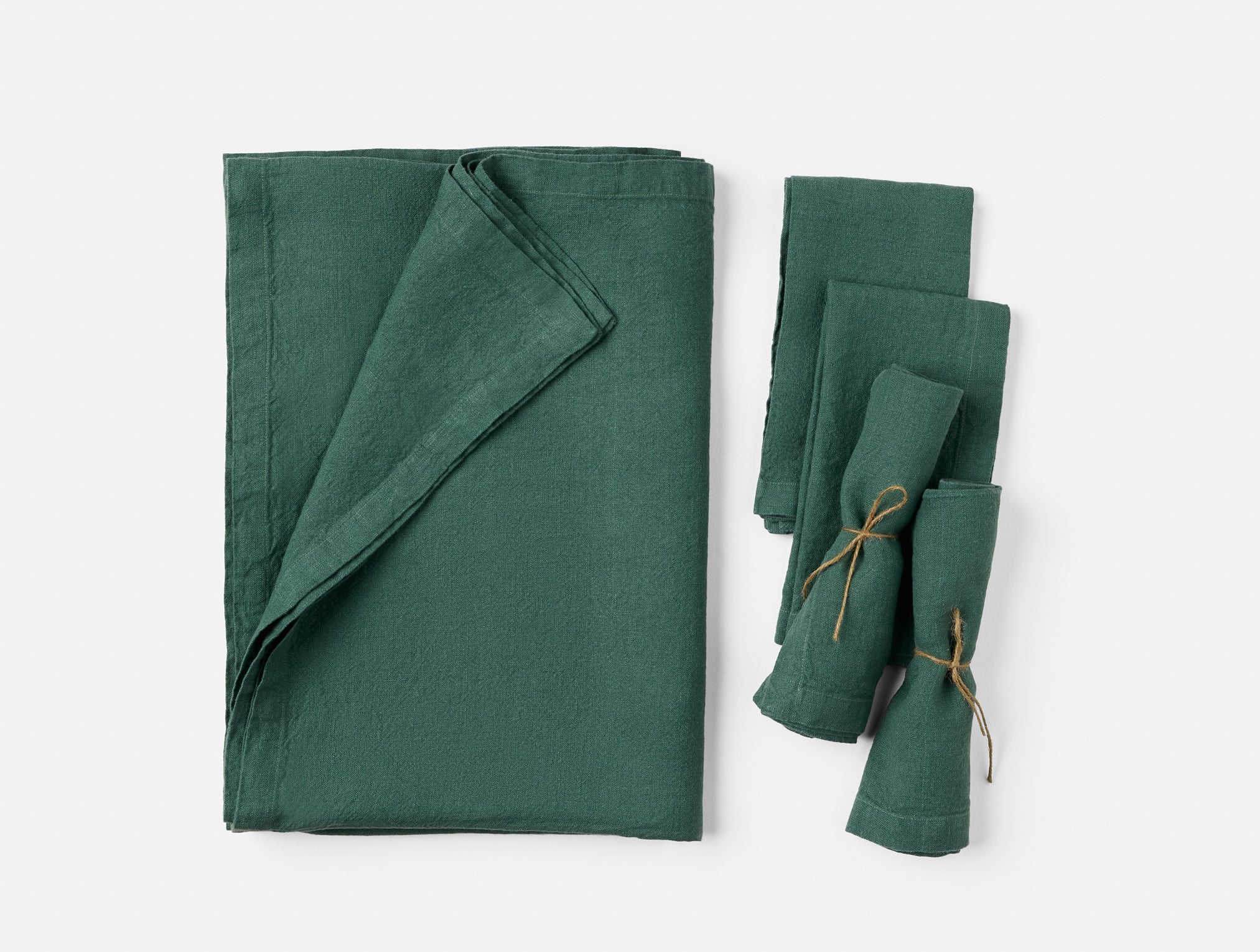 Mojave Organic Linen Tablecloth + Napkin Set