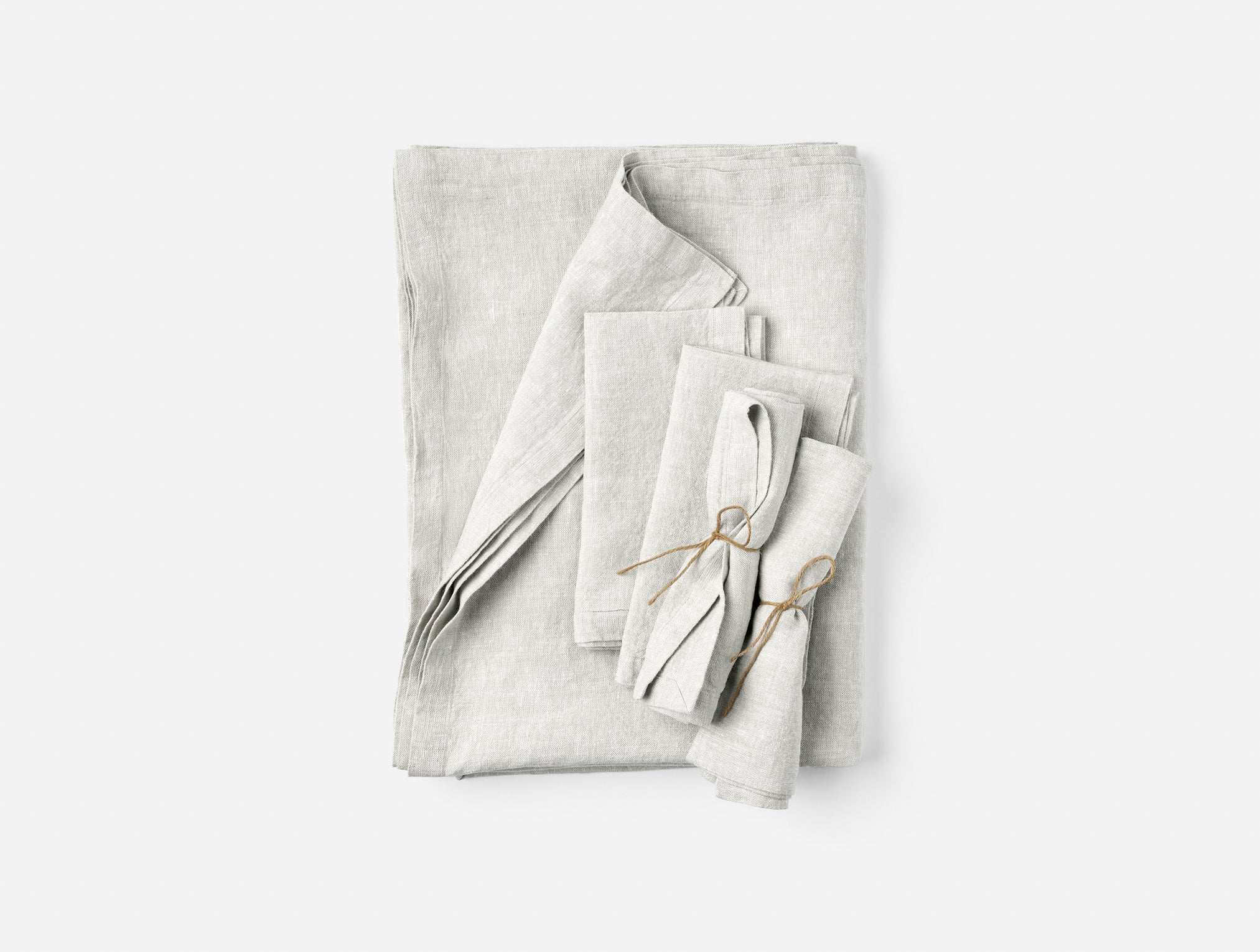 Mojave Organic Linen Tablecloth + Napkin Set - Image 2