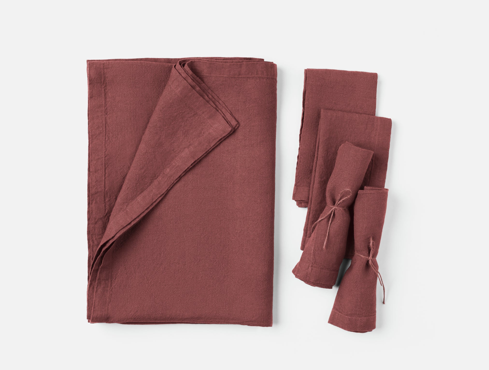 Mojave Organic Linen Tablecloth + Napkin Set - Image 4
