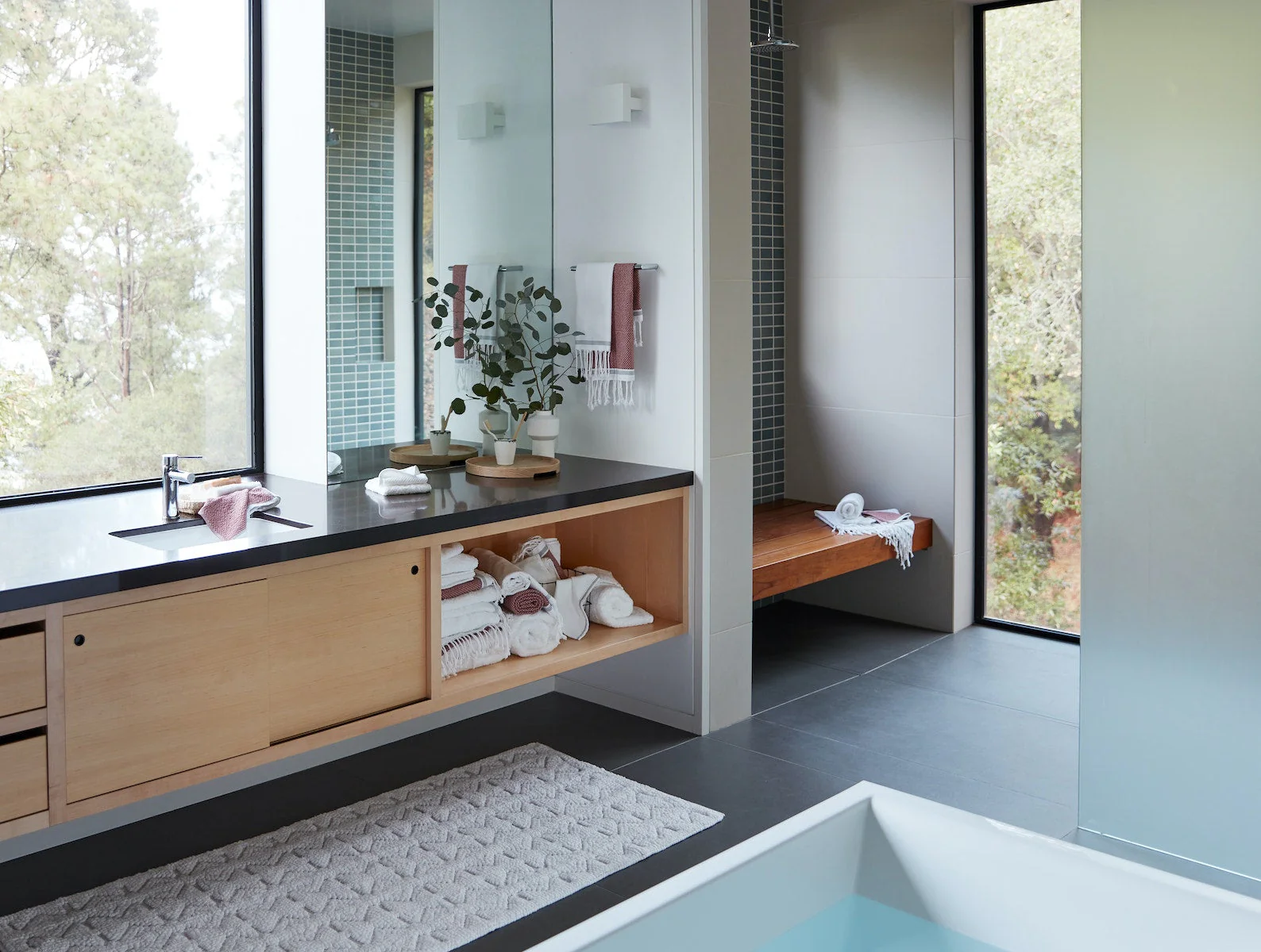 Mosaic Canyon Organic Bath Rug - Renewed - Image 5