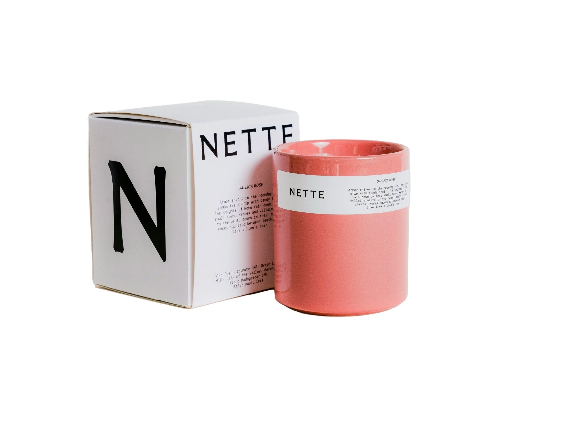 Nette Gallica Rose Ceramic Candle 11 oz. - Image 3
