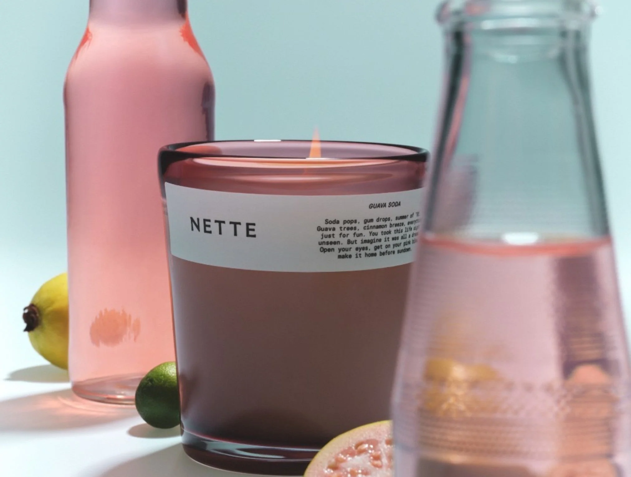 Nette Guava Soda Glass Candle 10 oz. - Image 2