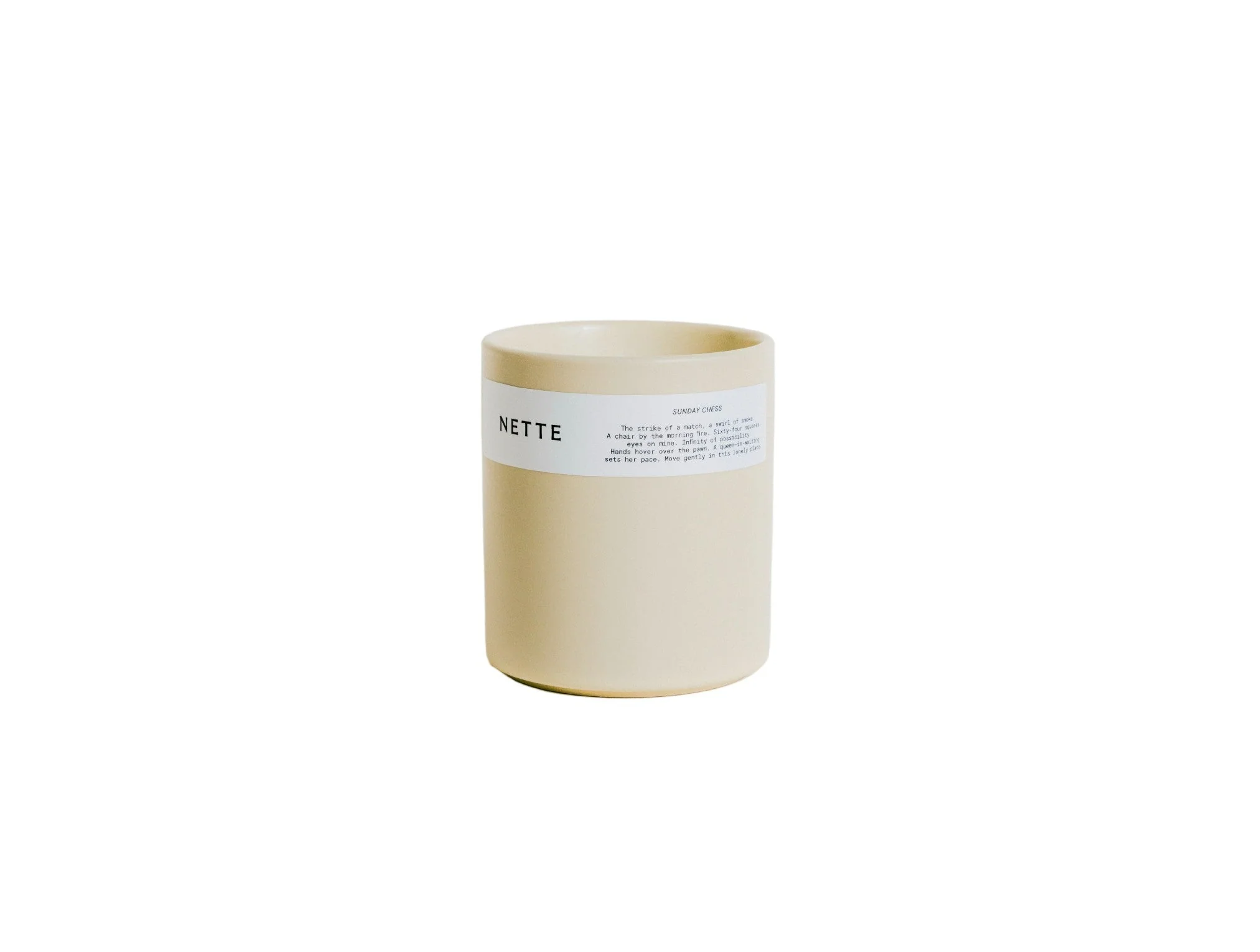 Nette Sunday Chess Ceramic Candle 11 oz.
