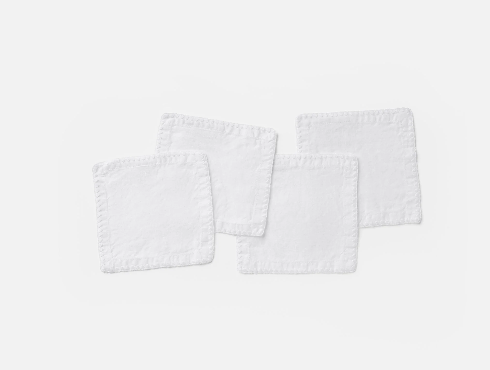 Olivos Embroidered Organic Linen Napkins - Image 2