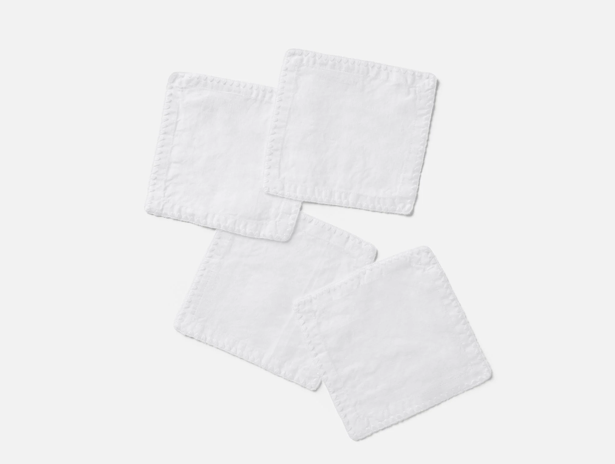 Olivos Embroidered Organic Linen Napkins - Image 3
