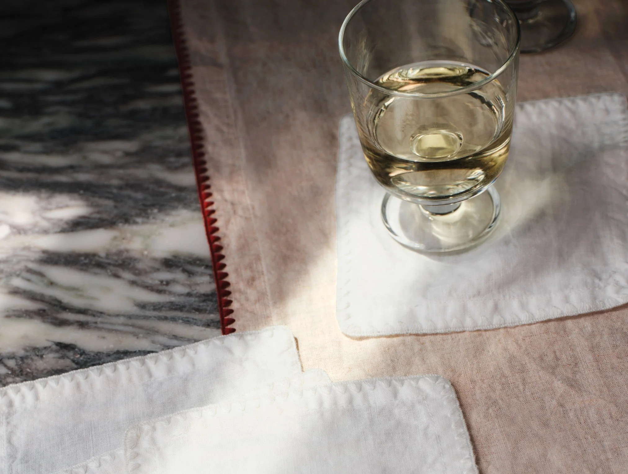 Olivos Embroidered Organic Linen Napkins - Image 5