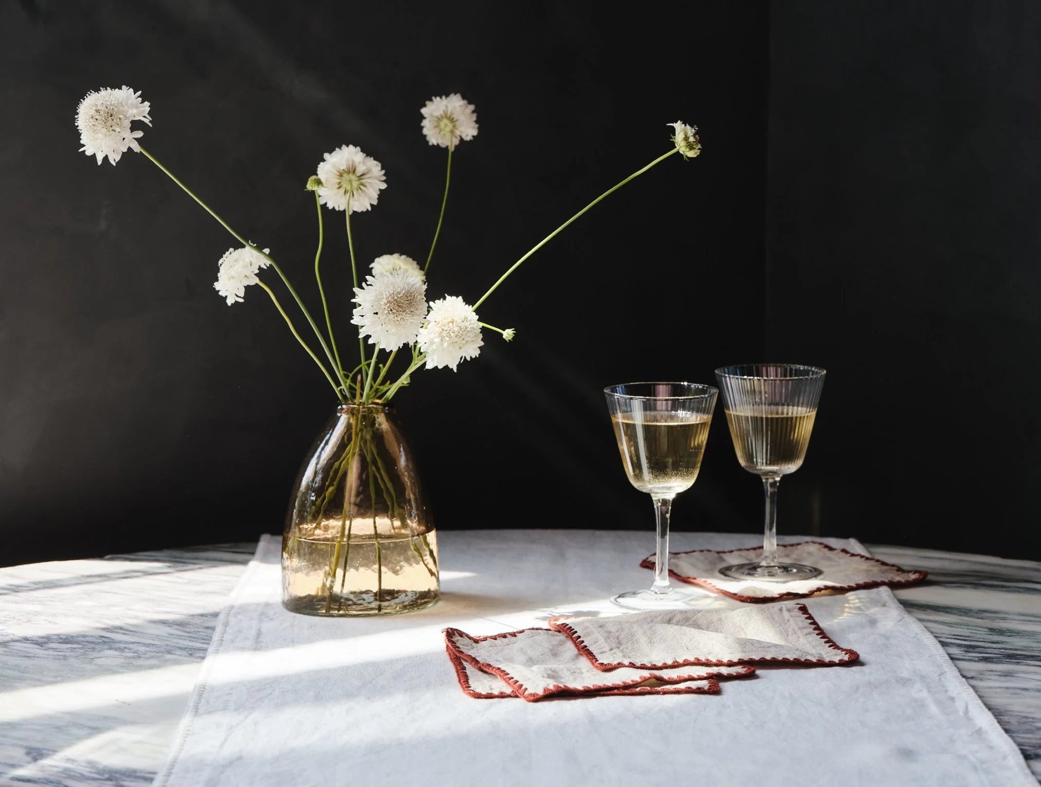 Olivos Embroidered Organic Linen Runner - Image 2
