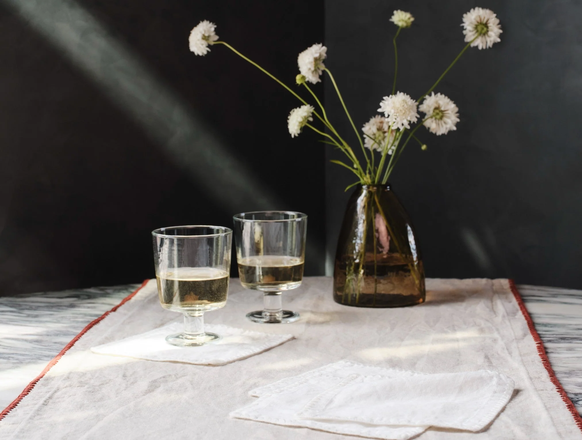 Olivos Embroidered Organic Runner + Napkin Set - Image 3