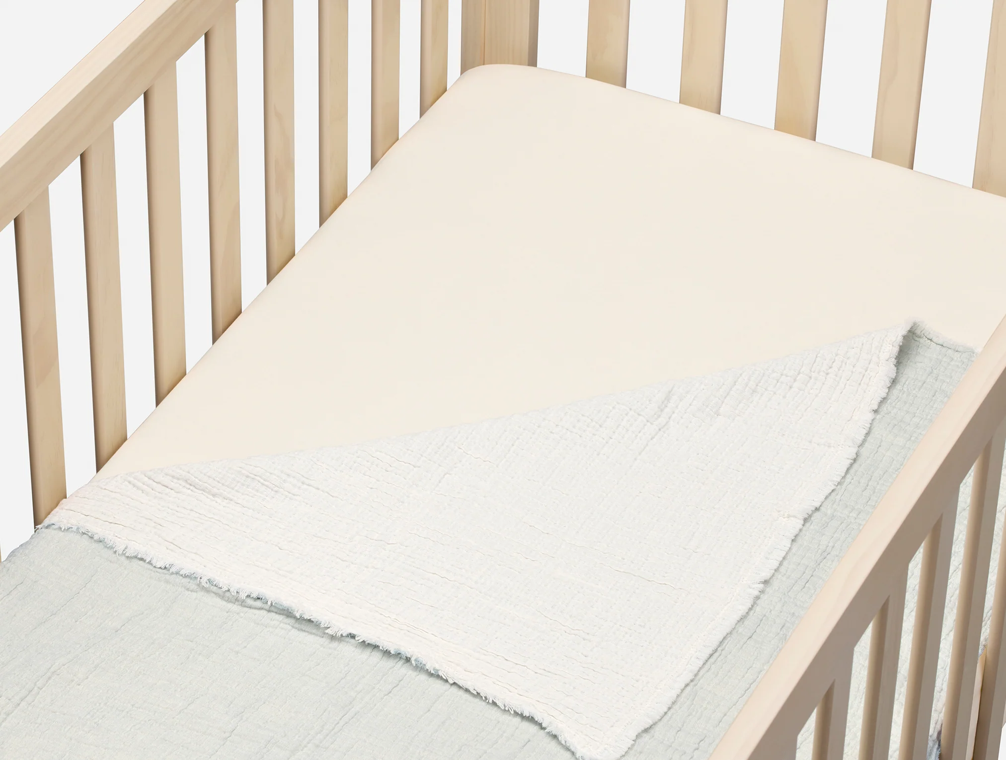 Organic Crinkled Percale™ Crib Sheet - Image 3