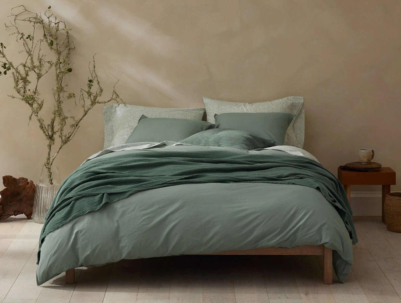 Organic Crinkled Percale Deluxe Bed Bundle - Image 2