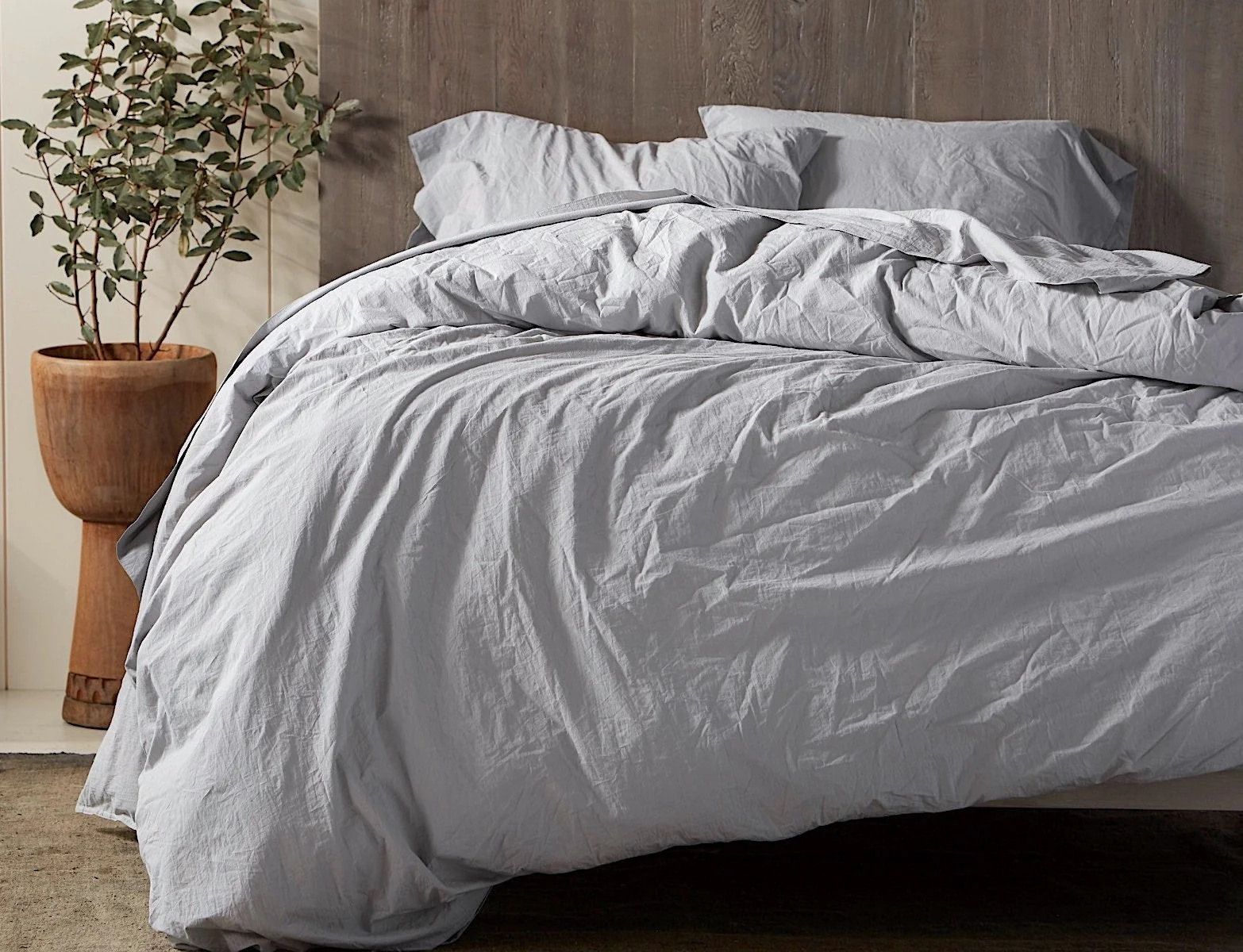 Organic Crinkled Percale Deluxe Bed Bundle - Image 27