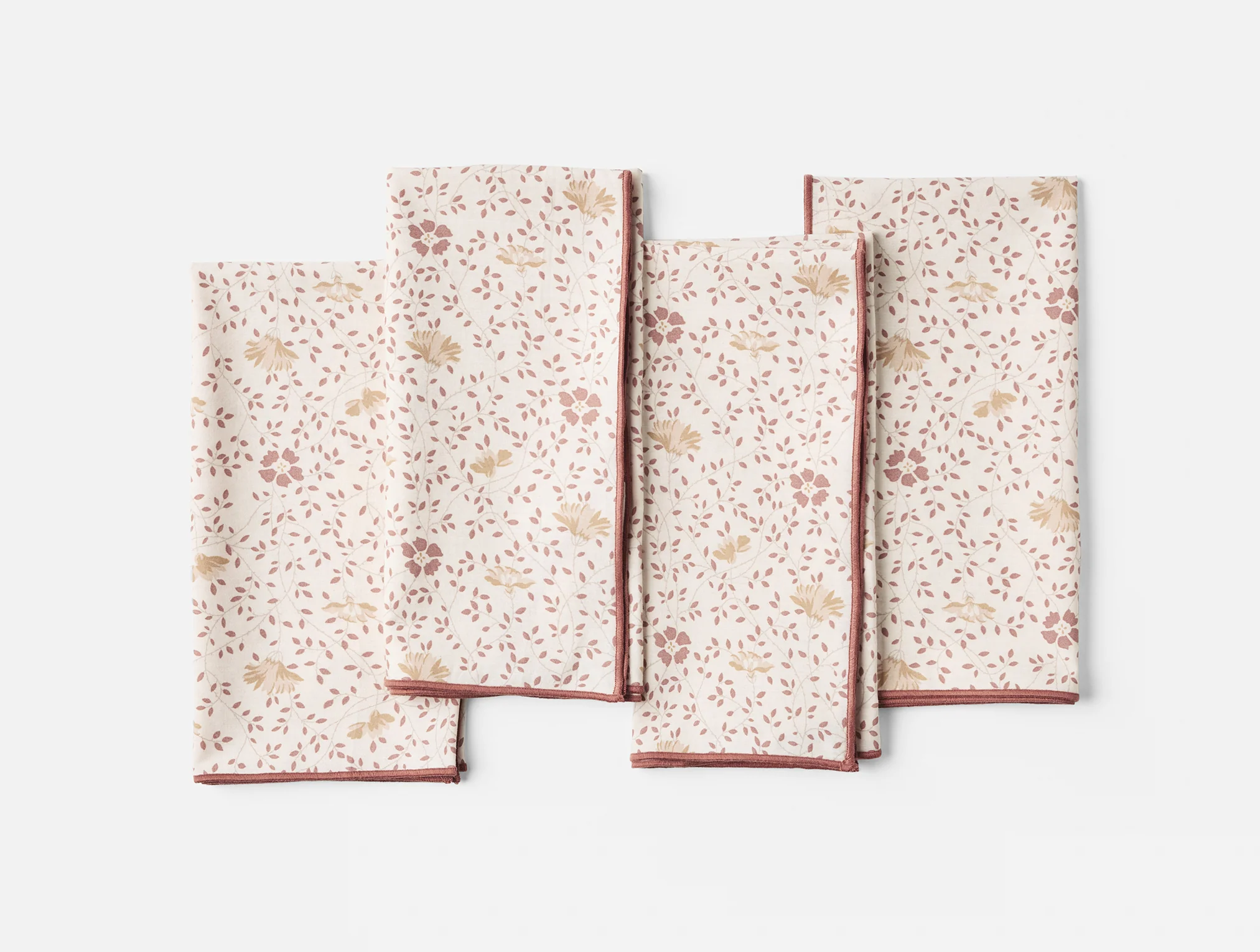 Organic Print Percale Napkins, Set of 4