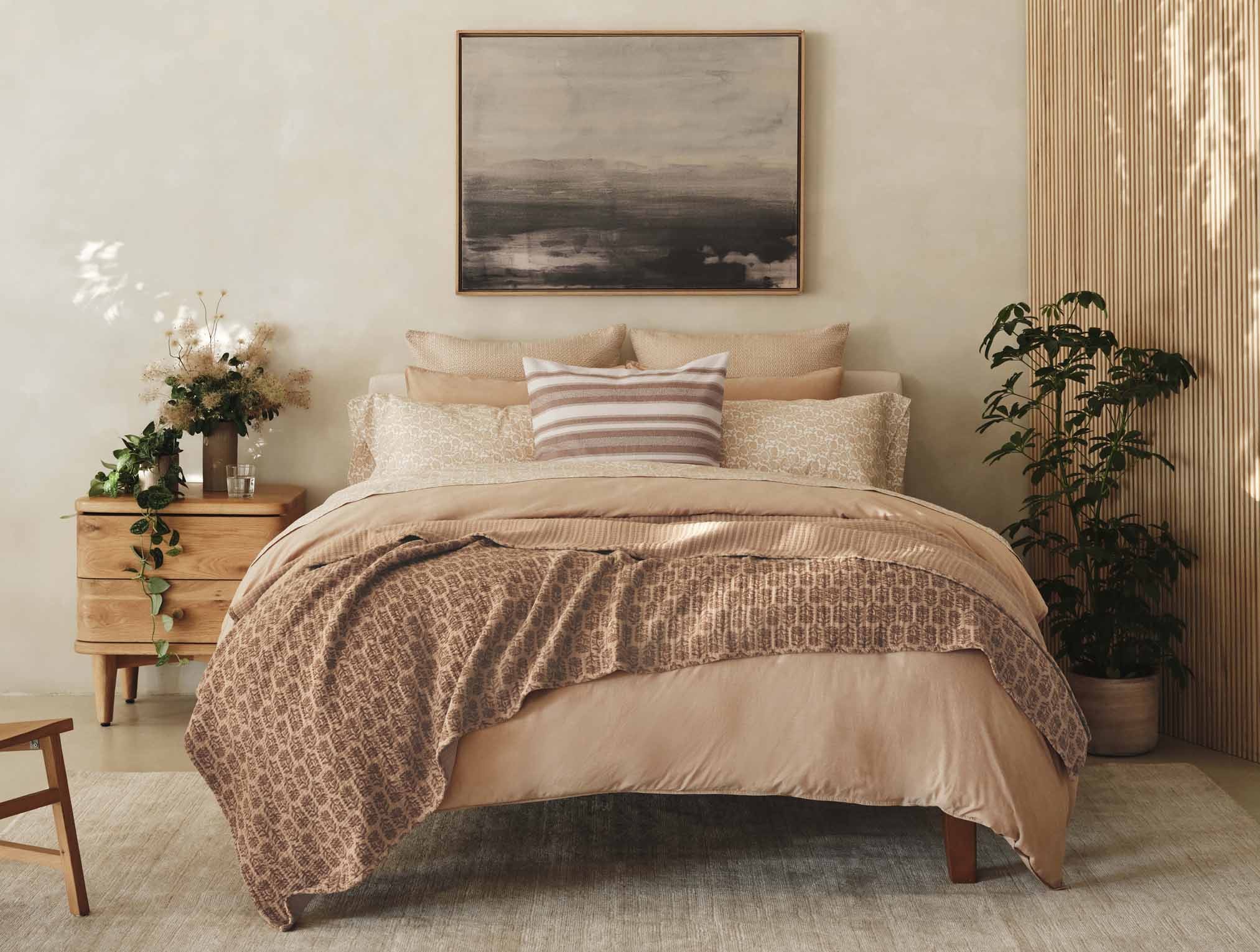 Organic Print Percale Sheet Set - Image 4