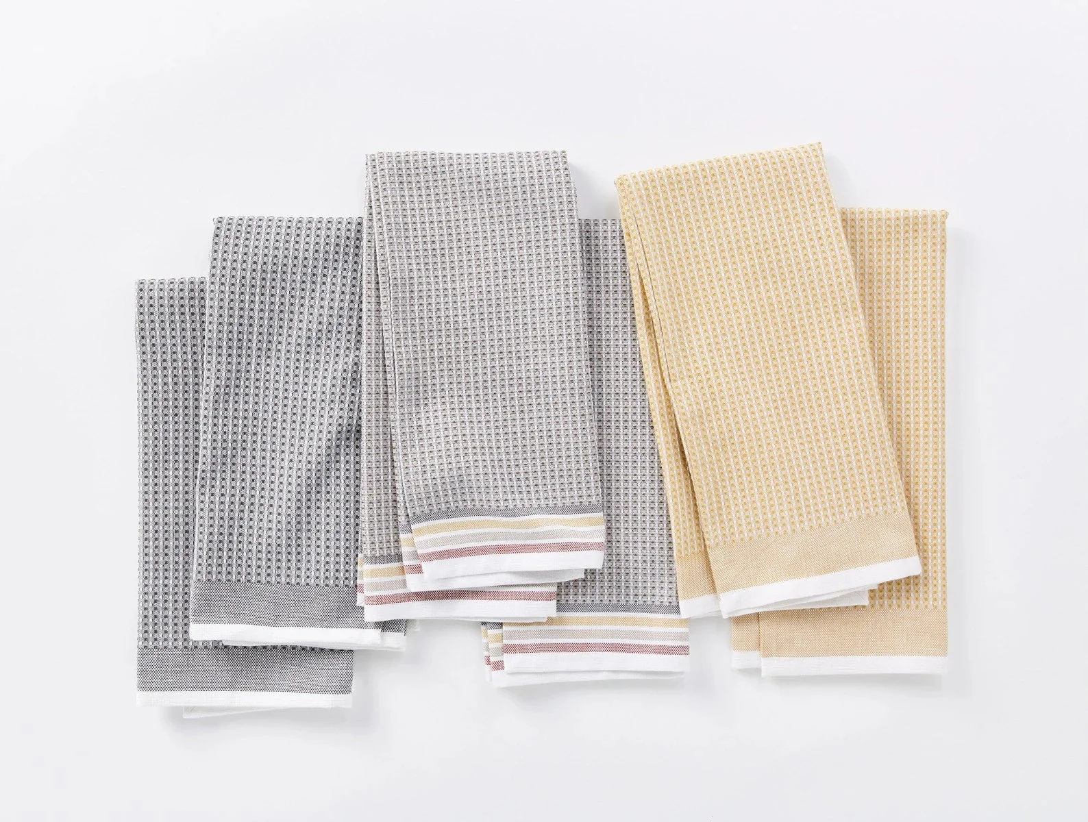 Organic Waffle Kitchen Towels, Set of 6 - Renewed - Image 2