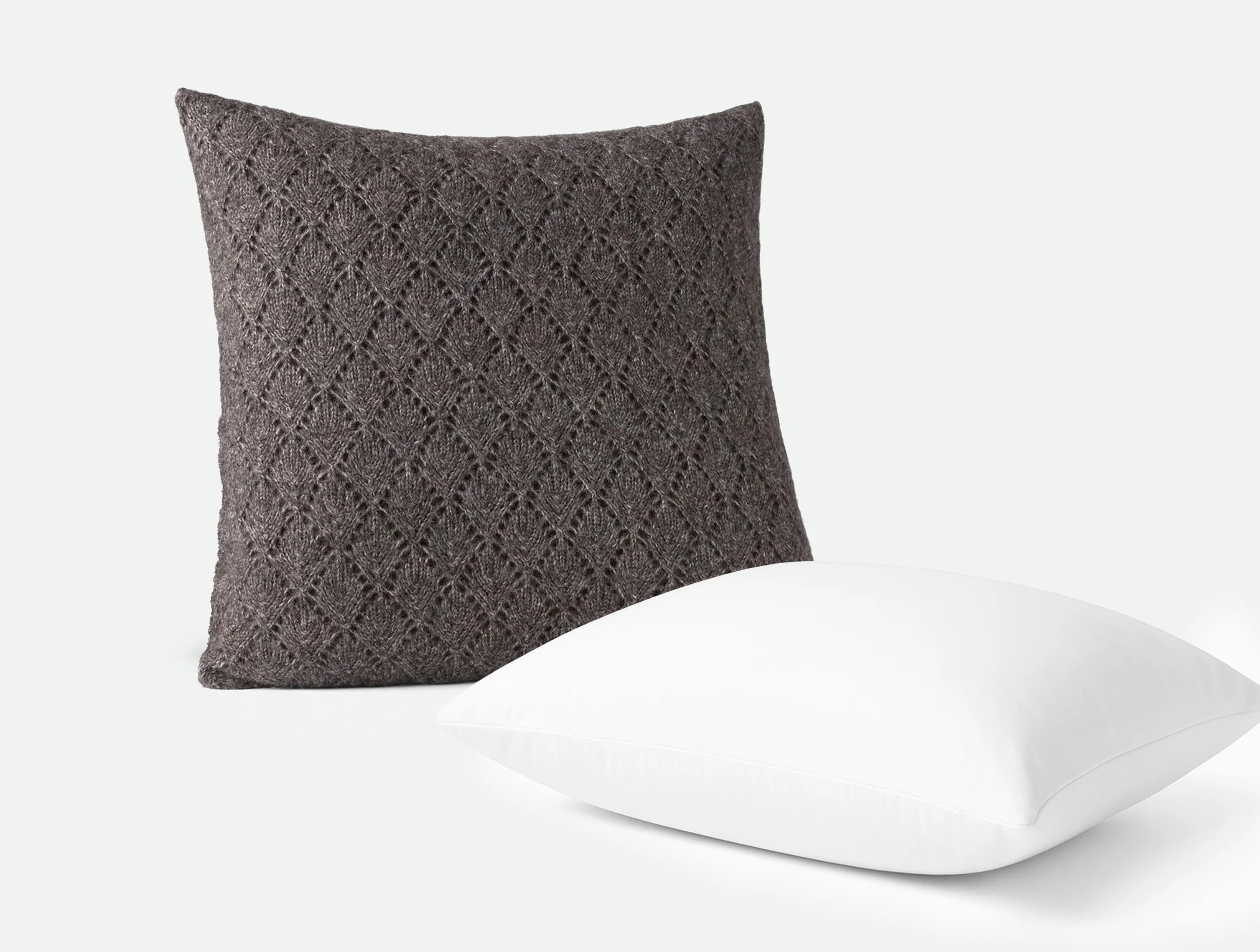 Paracas Alpaca Cotton Knit Decorative Pillow Cover + Pillow Insert Set - Image 3