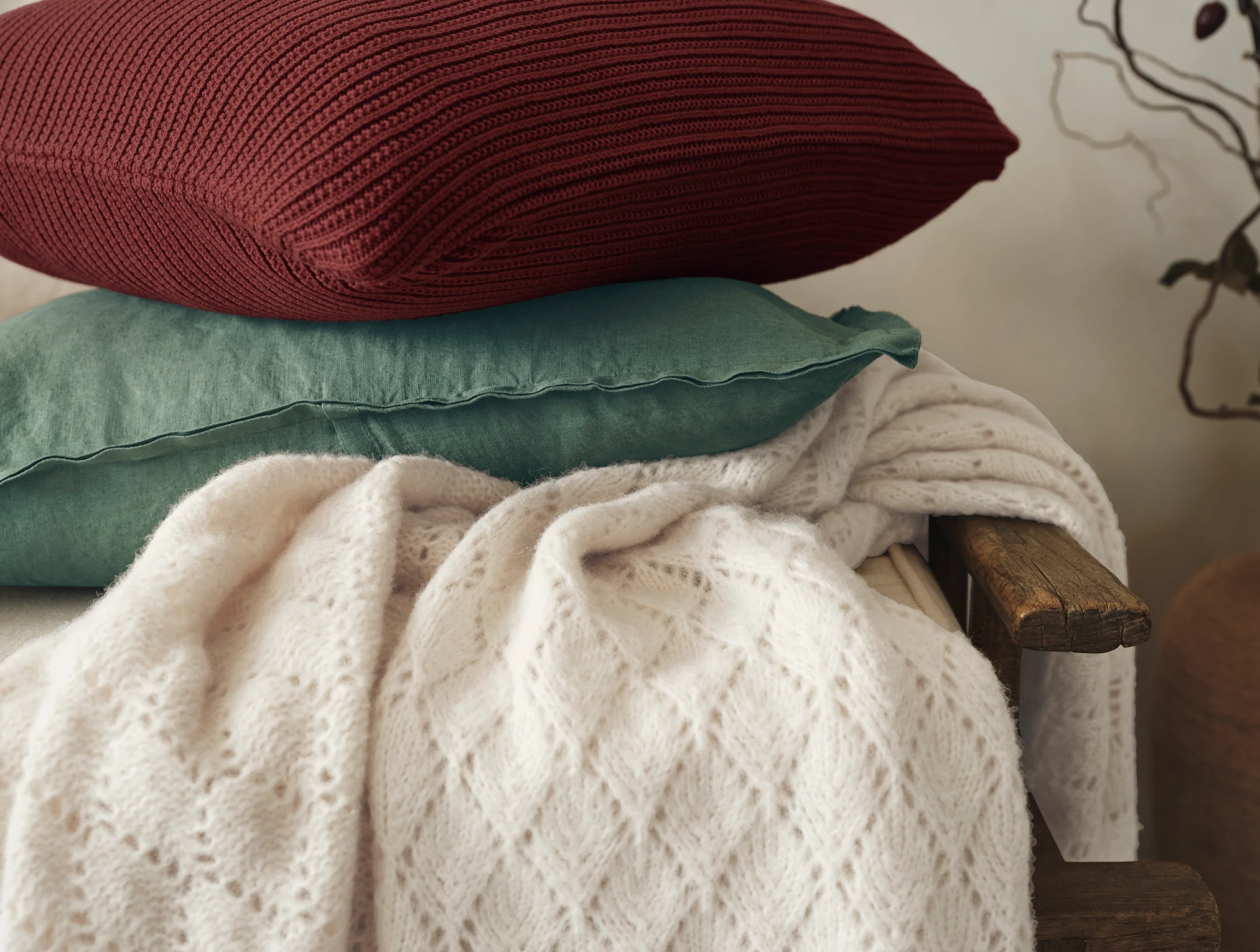 Paracas Alpaca Cotton Knit Throw - Image 2
