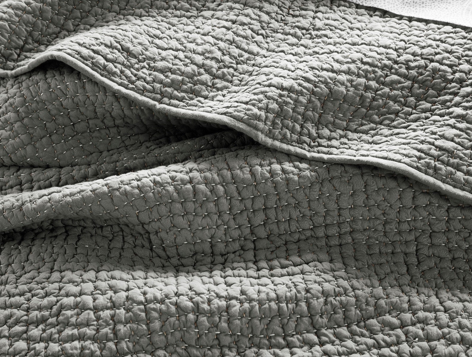 Pebbled Handstitched Organic Sham - Renewed