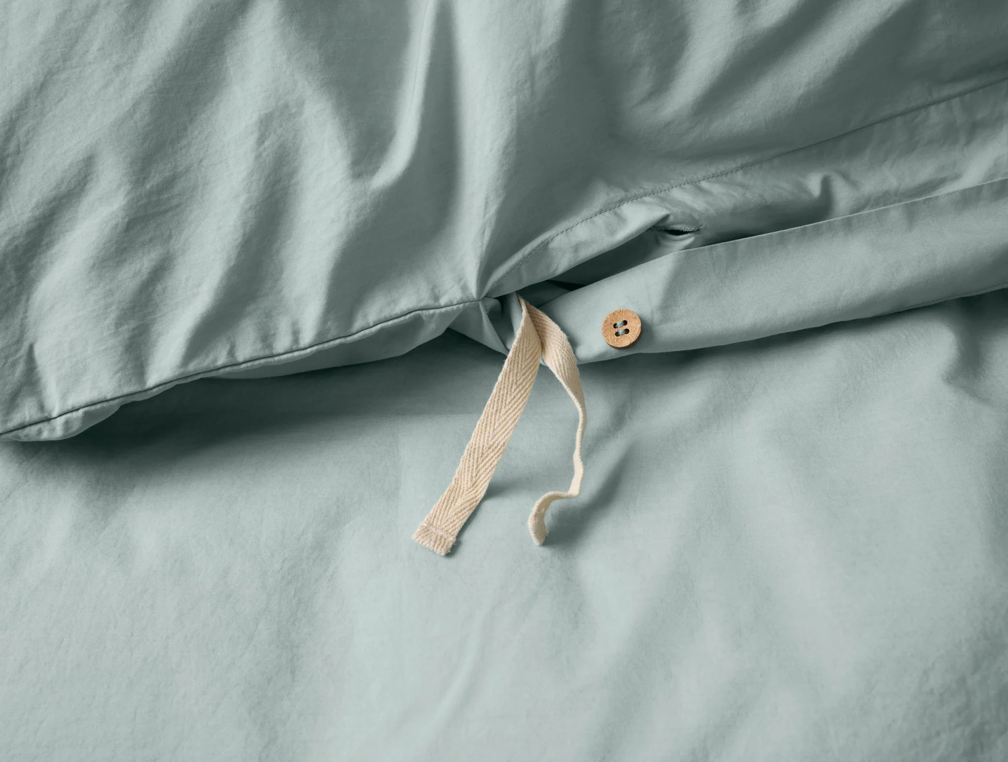 Refined Organic Percale Duvet Cover - Image 3