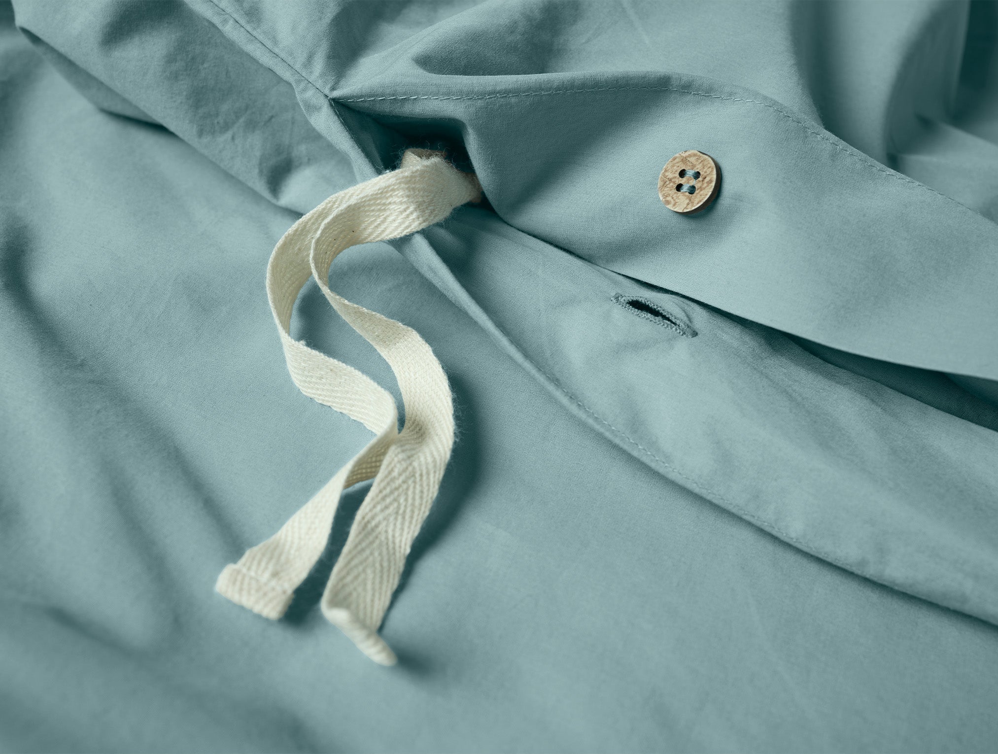 Refined Organic Percale Duvet Cover - Image 3