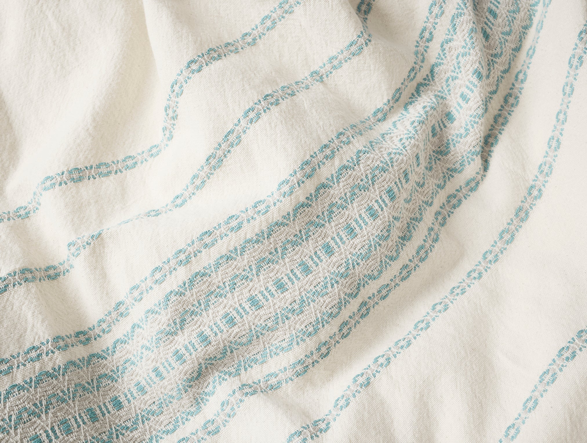 Rippled Stripe Organic Duvet Cover - Image 6